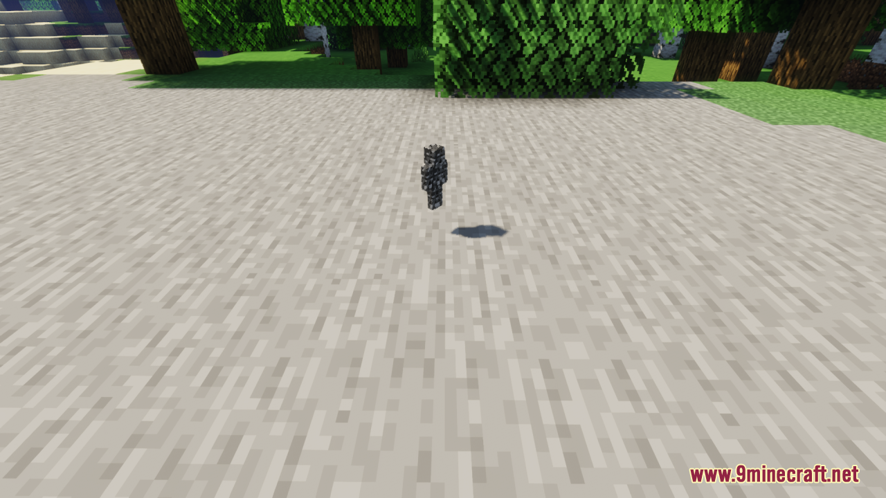 Skin Totem 3D Edition Resource Pack Screenshot 9 Mini 3D character totem with bedrock skin texture floating above the ground