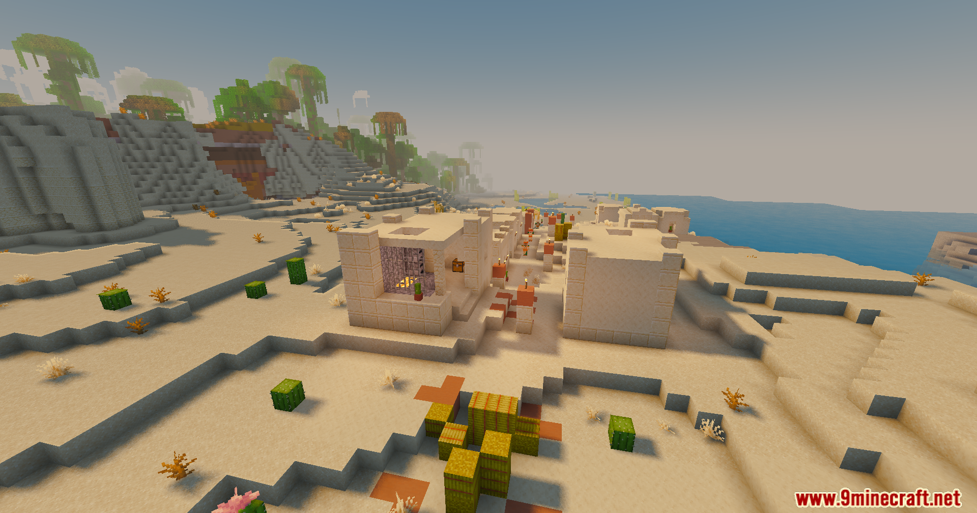 Slight Shaders Screenshot 3 Slight Shaders enhances a desert village with realistic shadows and warm lighting