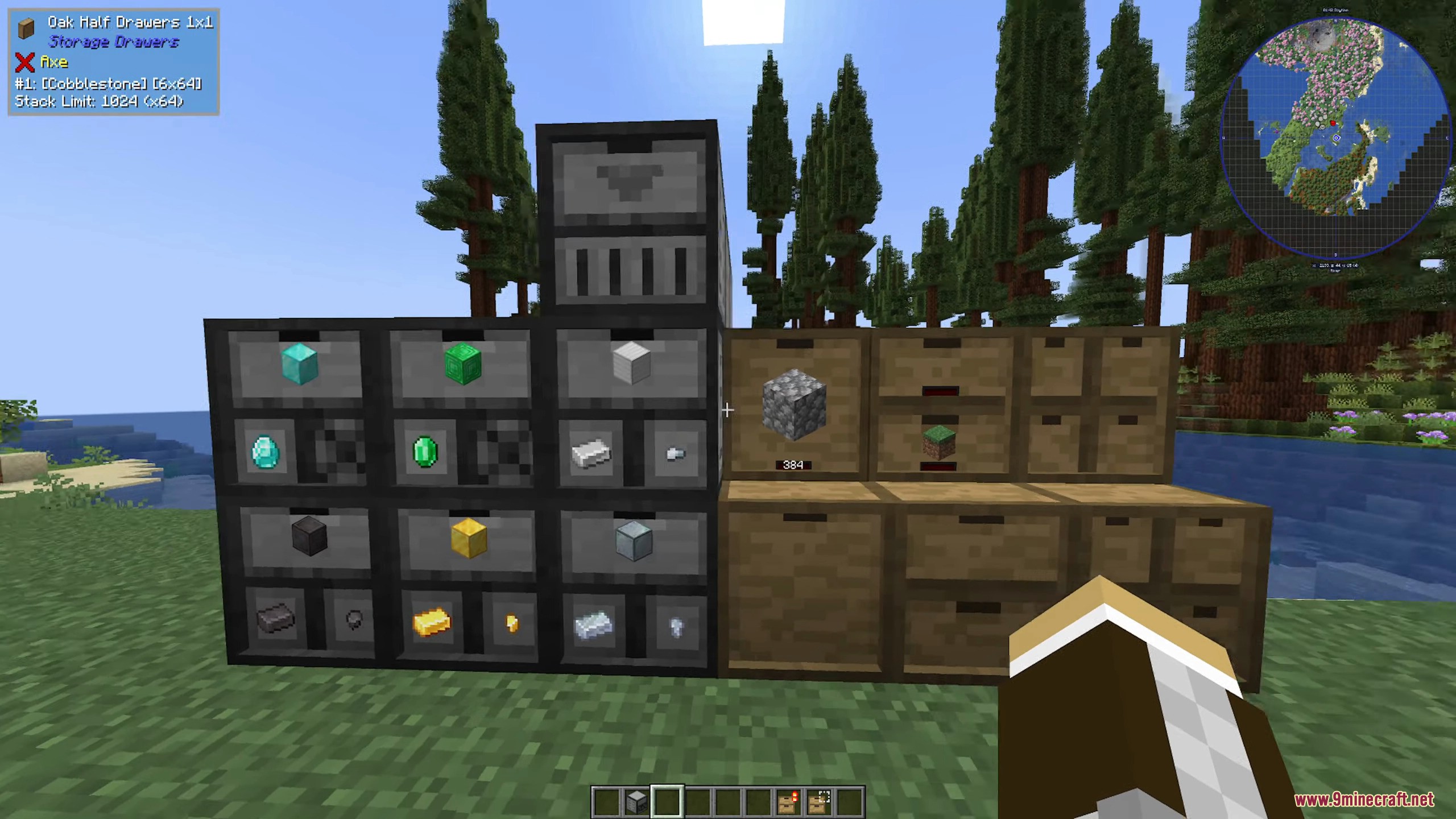 Mixing metal compacting blocks with rustic oak frames makes my yard look incredibly neat.