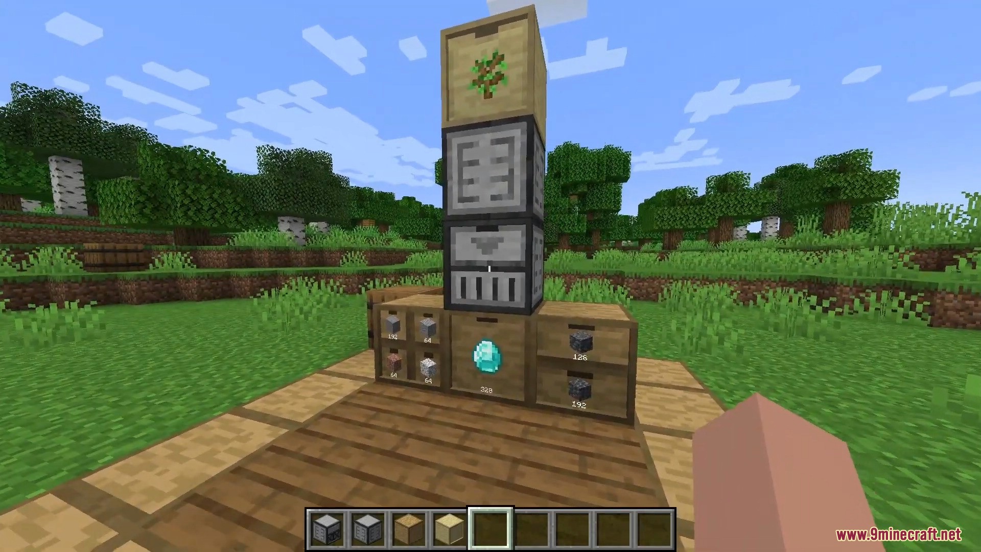 Stacking my resources vertically saves so much precious floor space in the cabin.