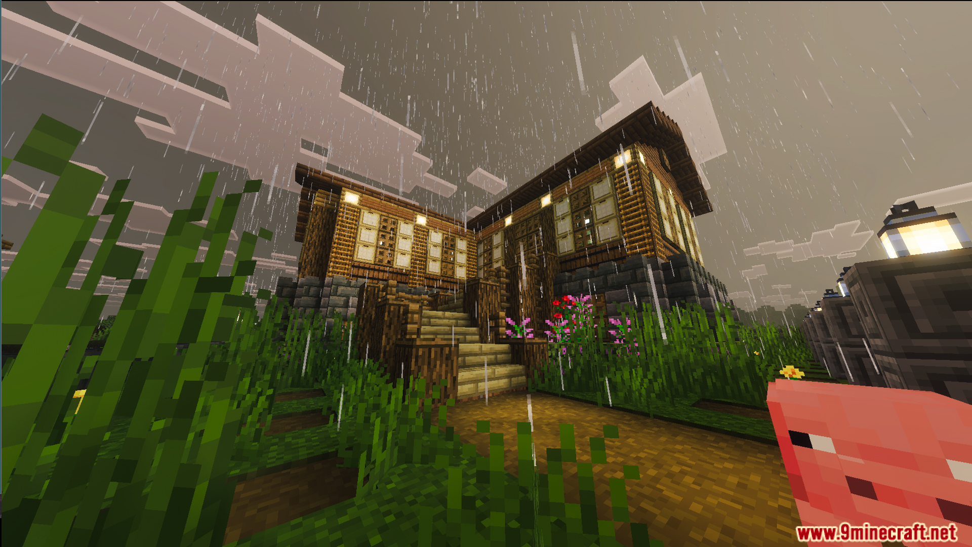 Survival Filo House 20 Map features a traditional wooden home in the rain
