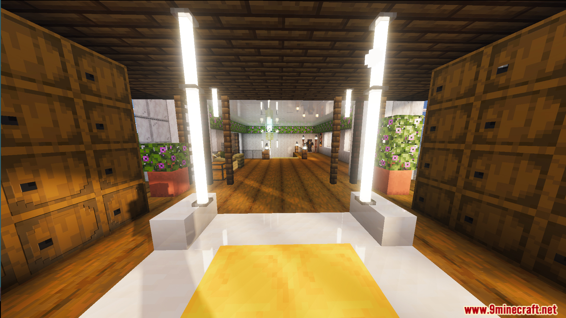 Survival Modern House 10 Map Screenshot 11 Fully furnished interior of a modern house with storage and realistic lighting