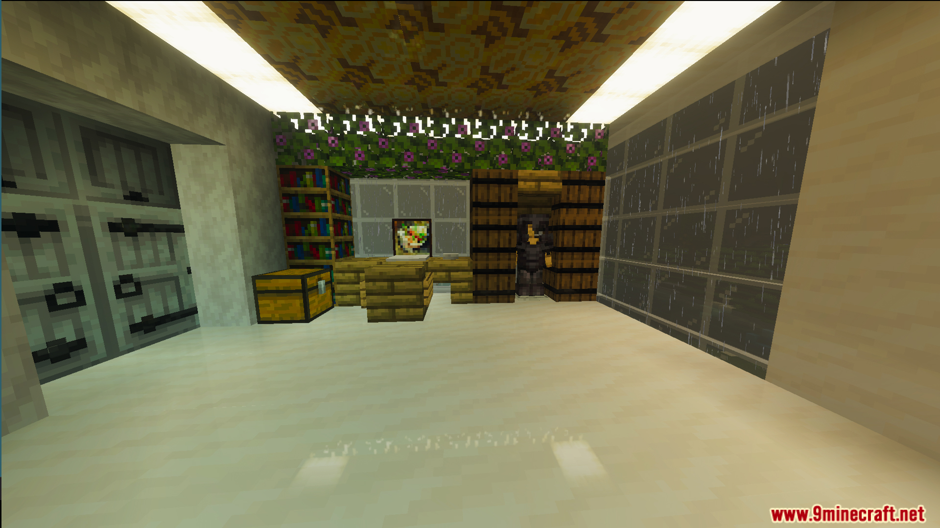 Survival Modern House 80 Map features a decorated room with a computer desk
