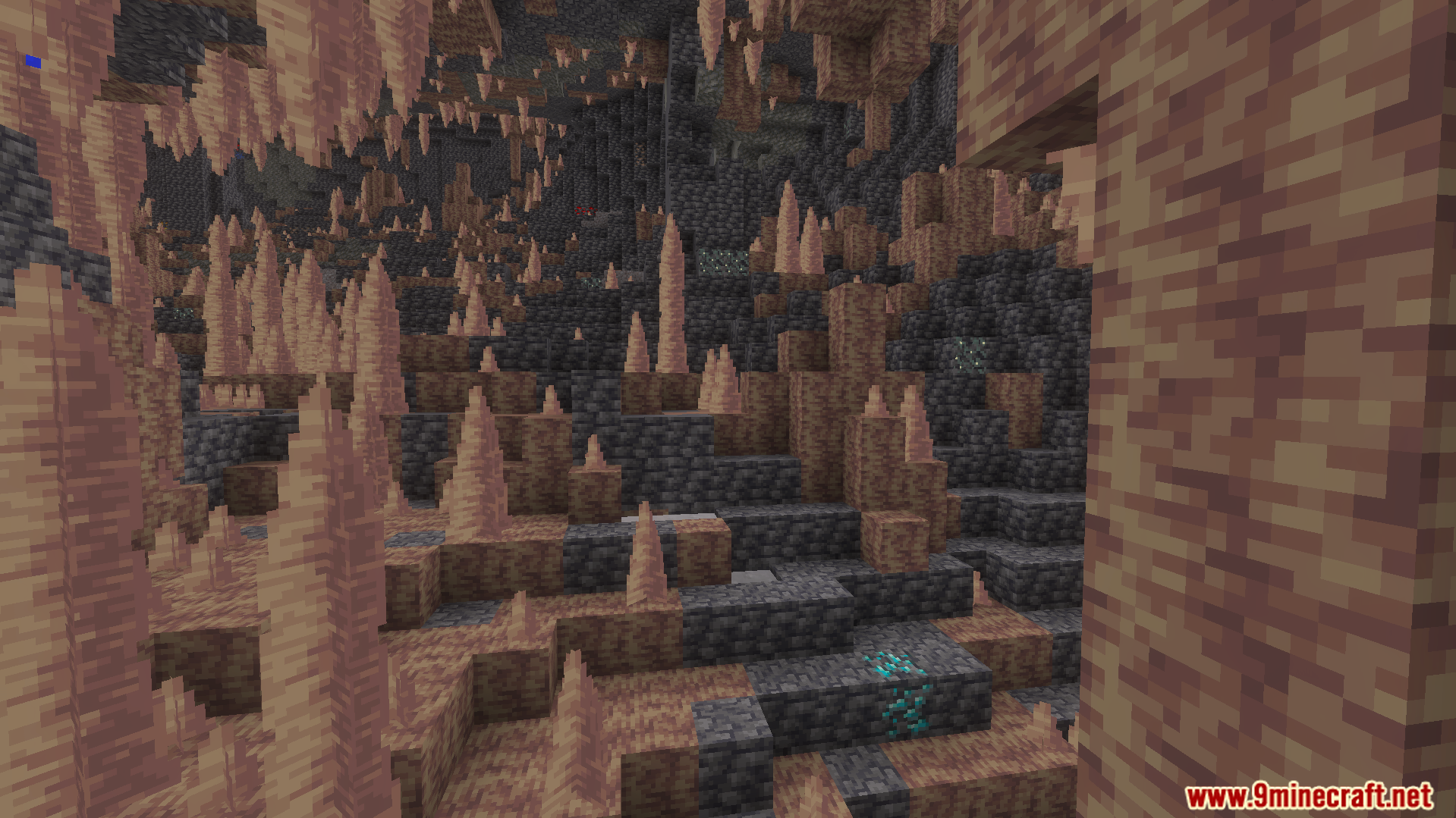 Sycs Night Vision Addon allows players to see clearly in deep dripstone caves