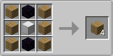 Crafting recipe for reinforced wooden blocks in the TACZ Heavy Bunker Mod