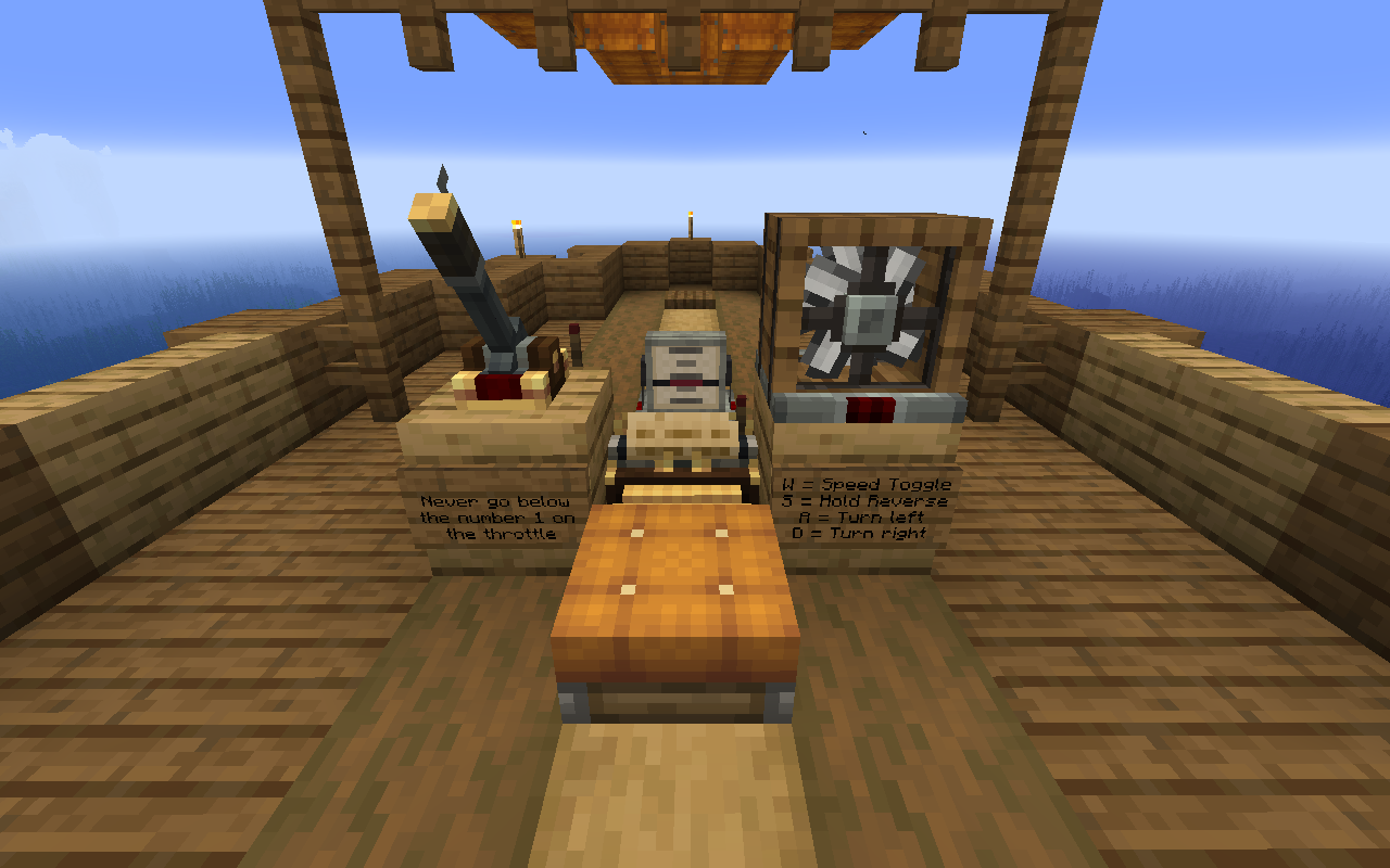 The Railway Airship Schematic Screenshots 1 The cockpit of The Railway Airship Schematic with a steering wheel and control signs