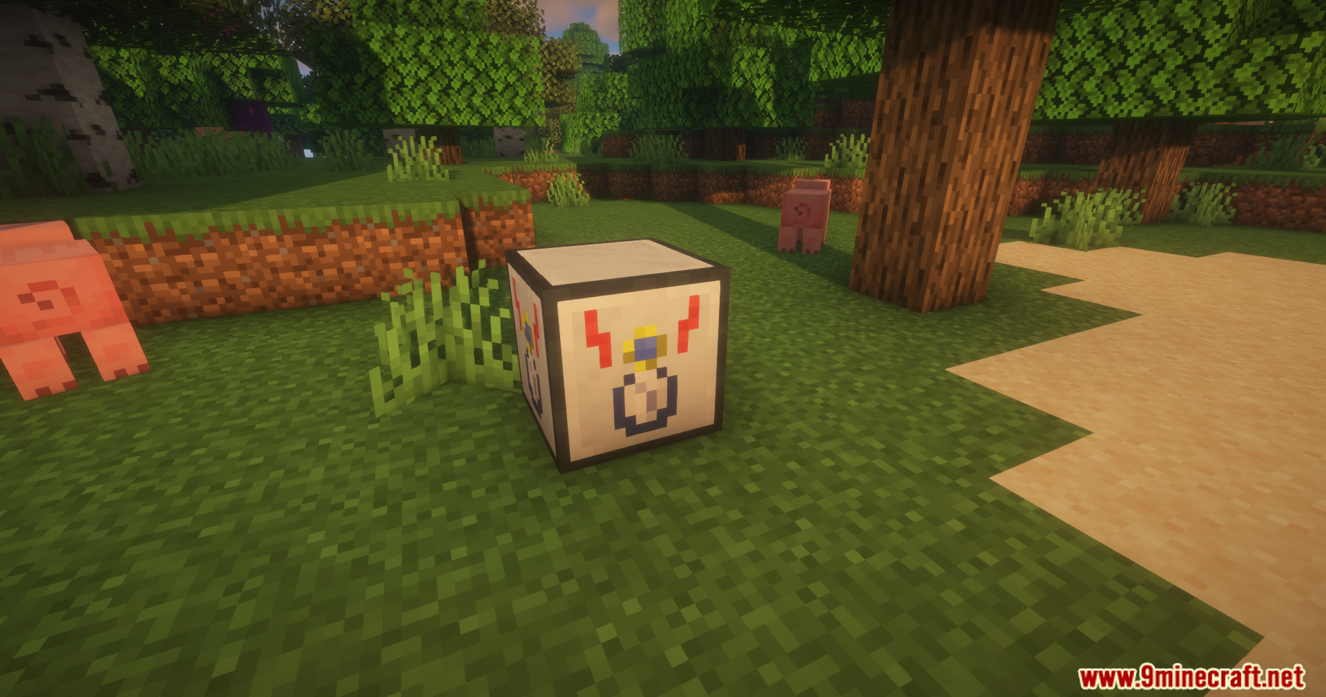 Time in a Bottle Charger Mod Screenshot 3 A TIAB Charger block placed on the grass in a sunny forest