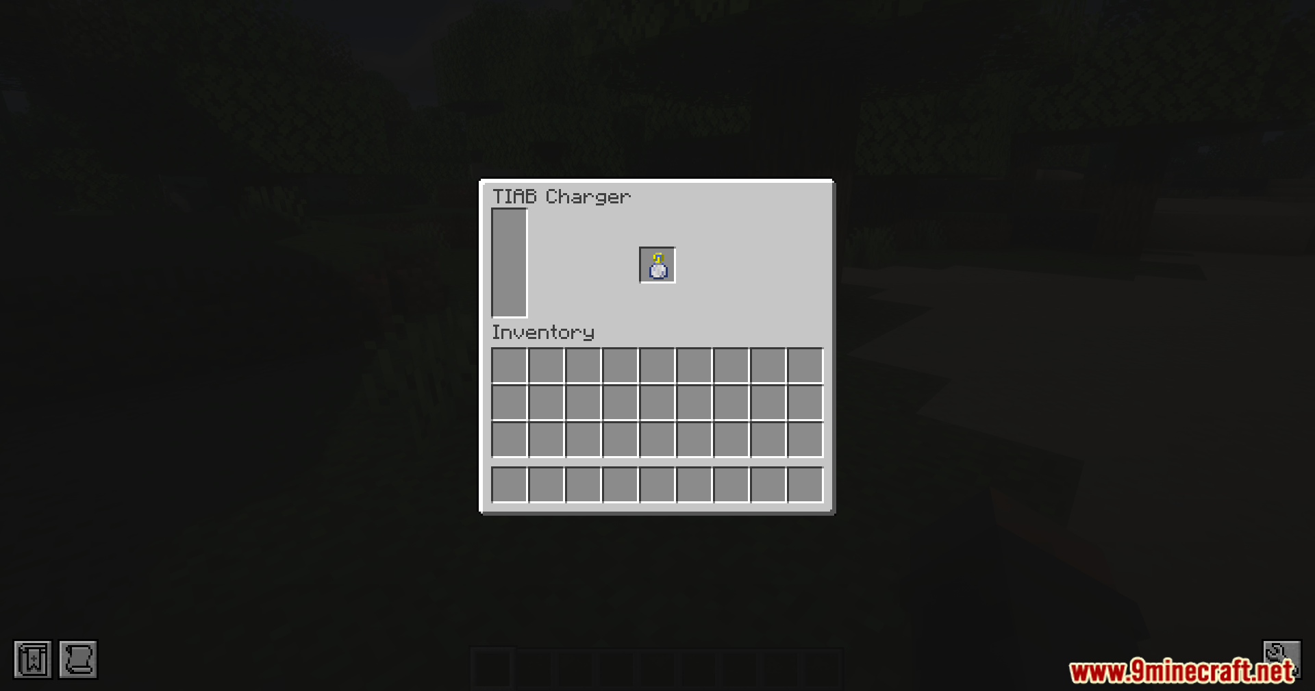 Time in a Bottle Charger Mod Screenshot 6 The TIAB Charger interface showing a bottle being filled with stored time