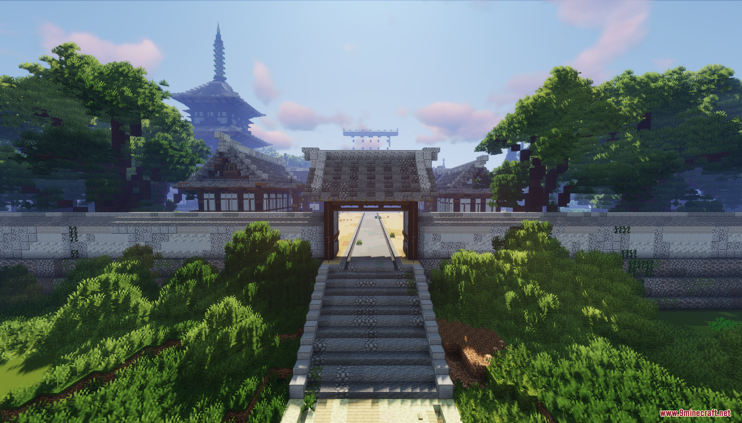 Tokyo Jujutsu High Map Screenshot 2 A stone staircase leads to a traditional gate at Tokyo Jujutsu High