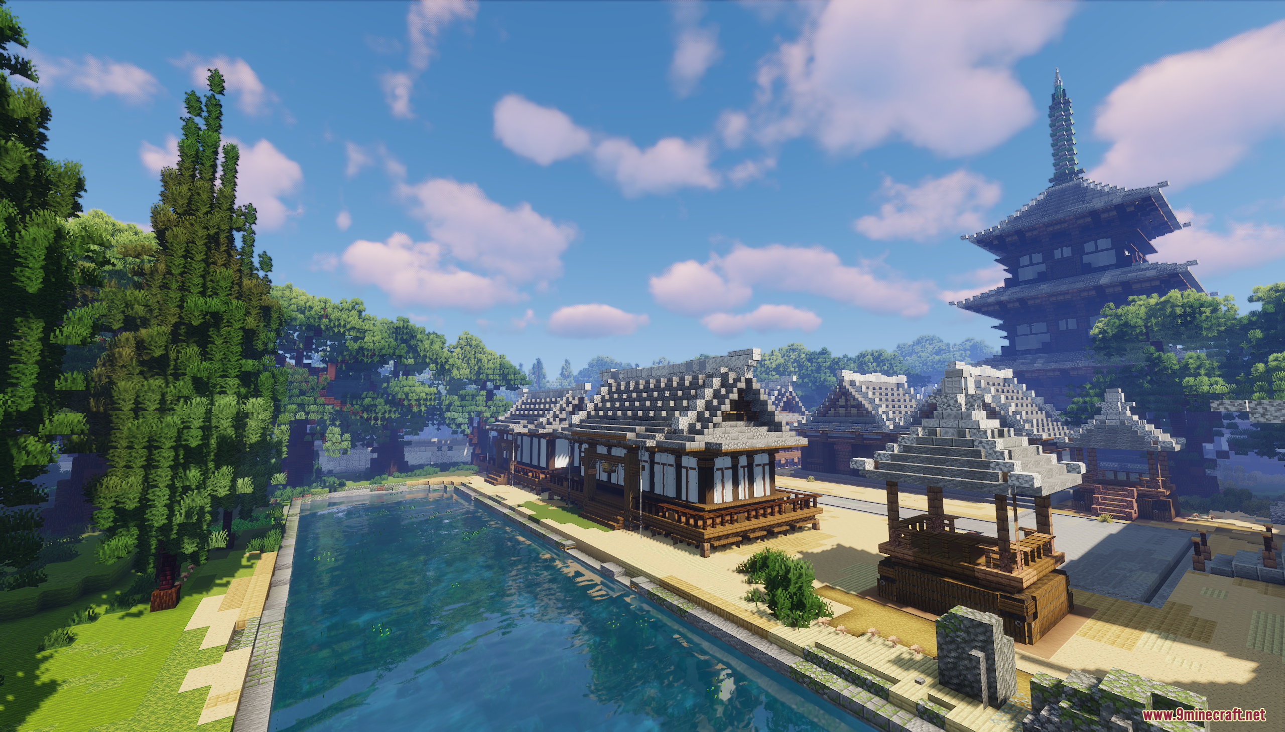 Tokyo Jujutsu High Map Screenshot 7 Tokyo Jujutsu High Map featuring traditional Japanese buildings and a tall pagoda