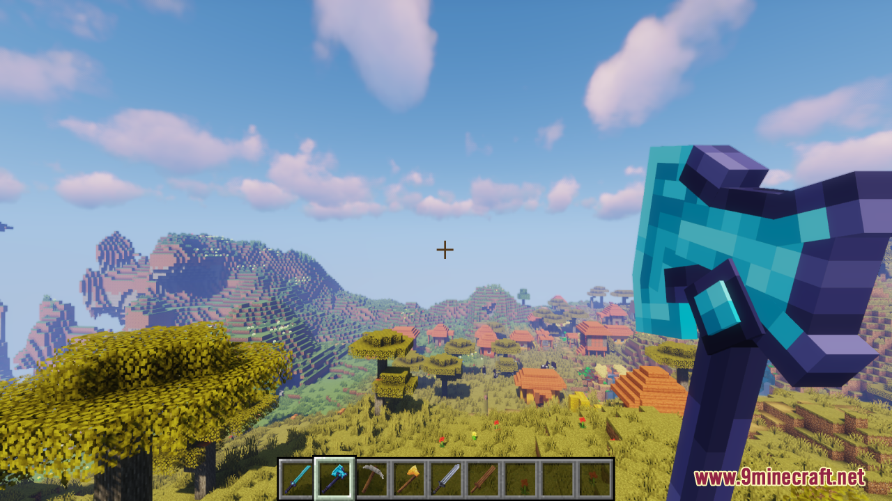 Tools 3D Resource Pack Screenshot 5 Tools 3D Resource Pack adds realistic depth to the diamond axe model