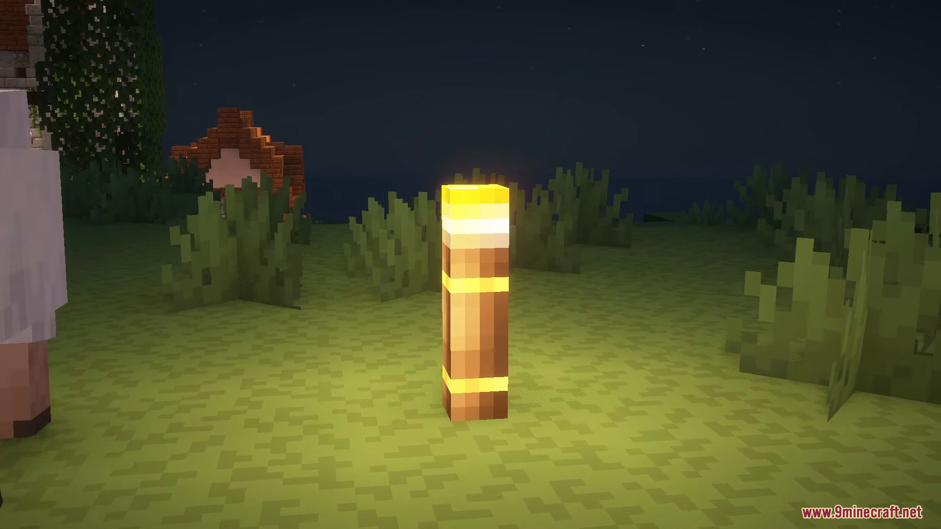 A safe, well-lit base interior with no mobs spawning inside