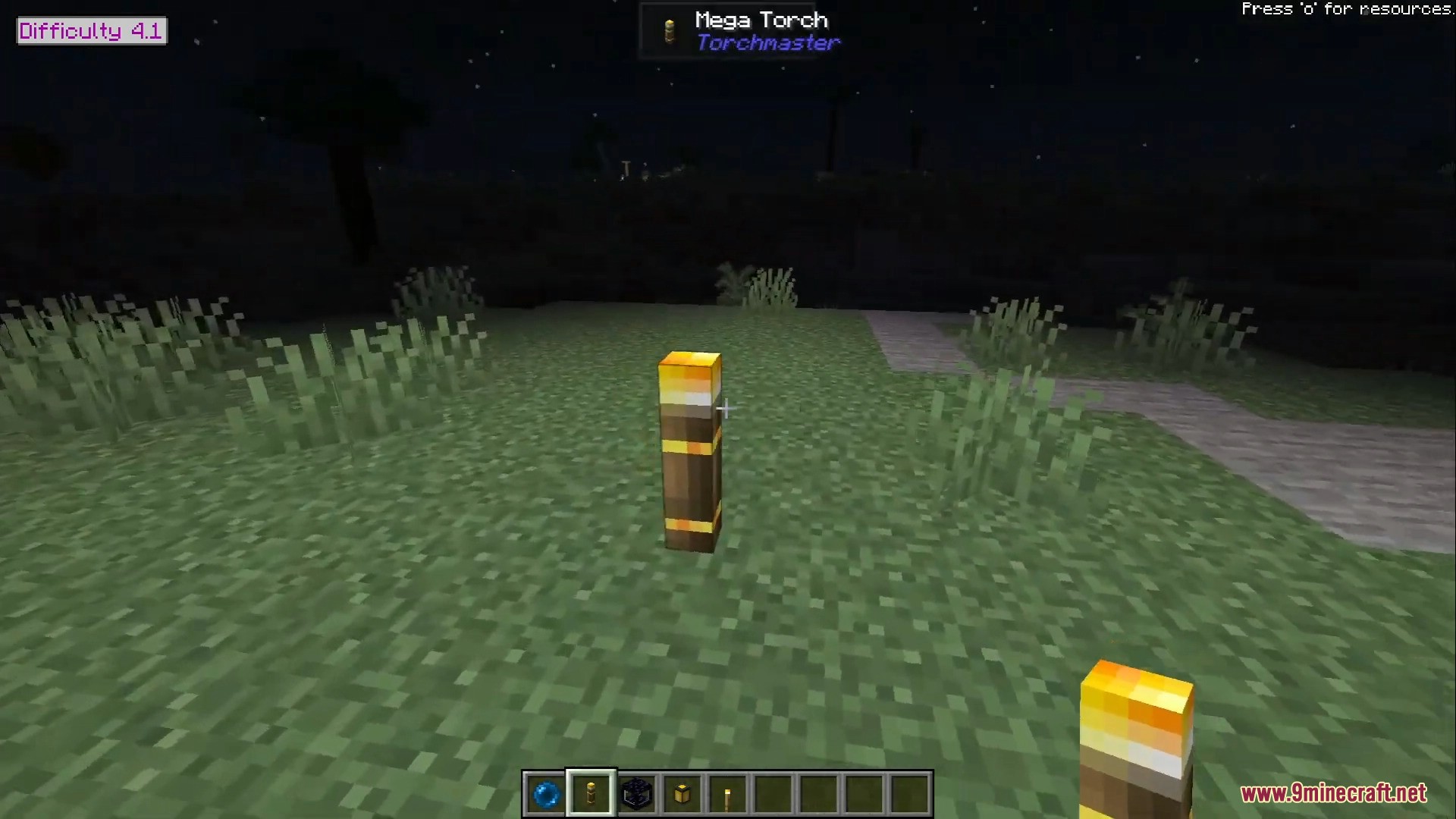 Placing a Mega Torch on a pillar to cover a large radius