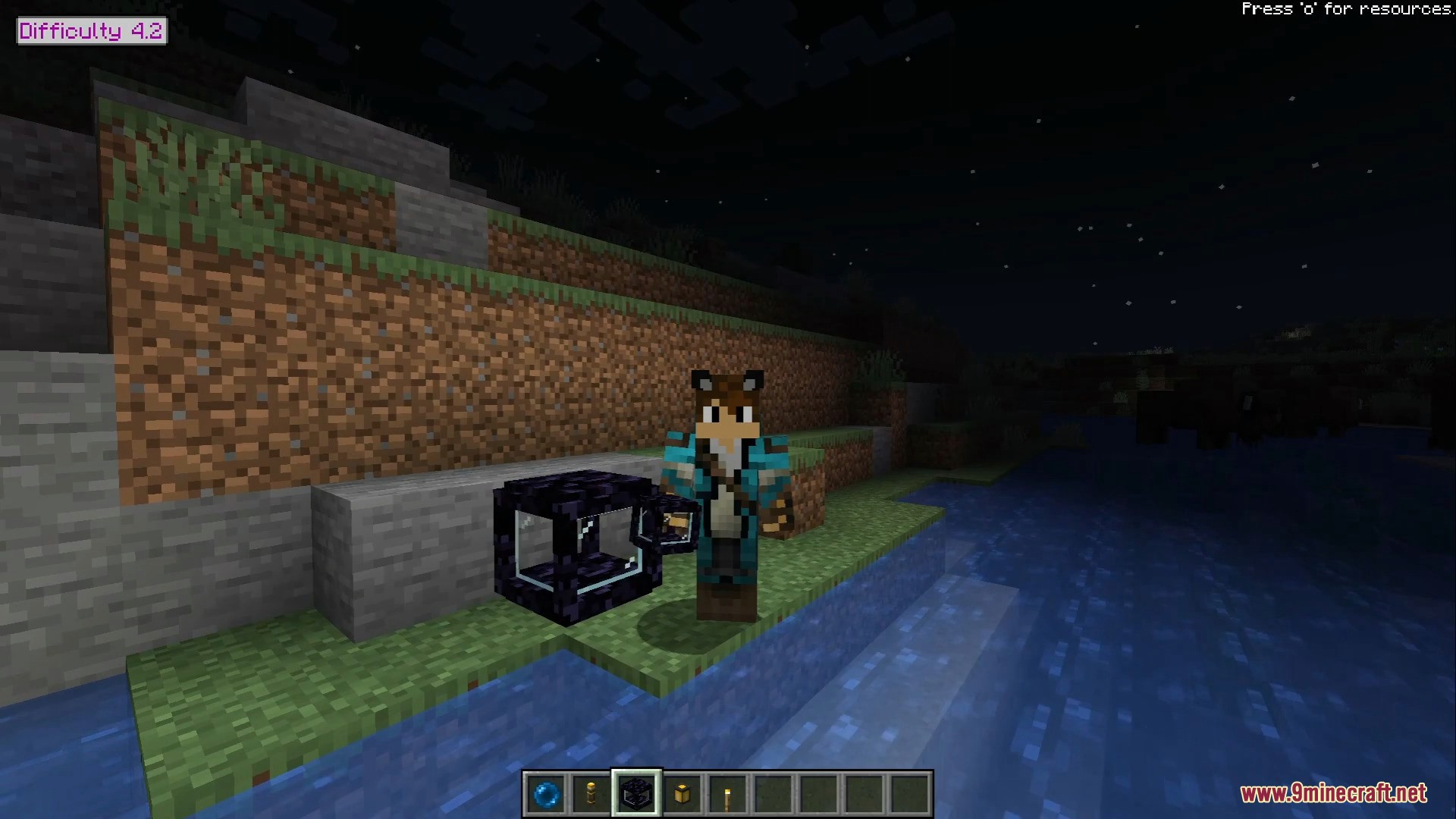 The Feral Flare Lantern spreading light across a dark area