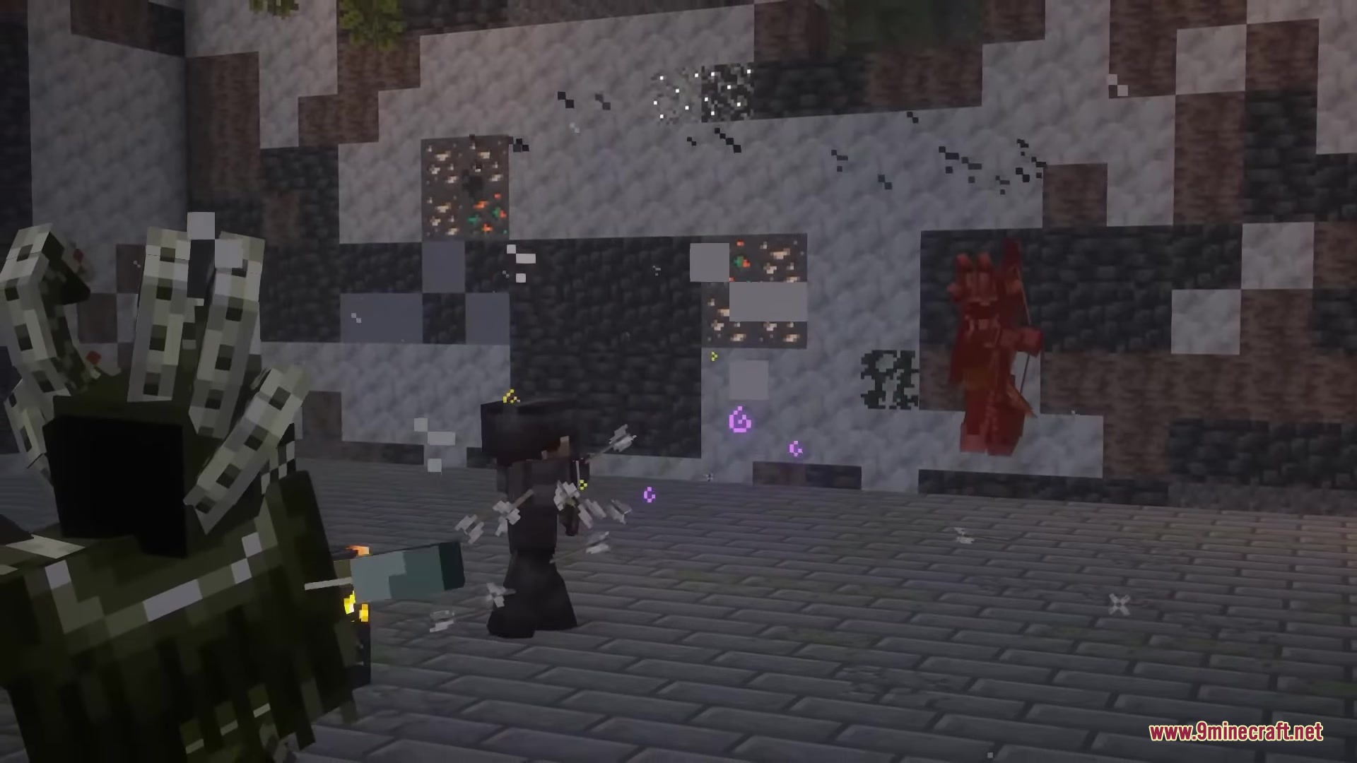 Trial Guardians Mod Screenshot 2 A player battles the Guardian of the Hydra inside a stone trial chamber
