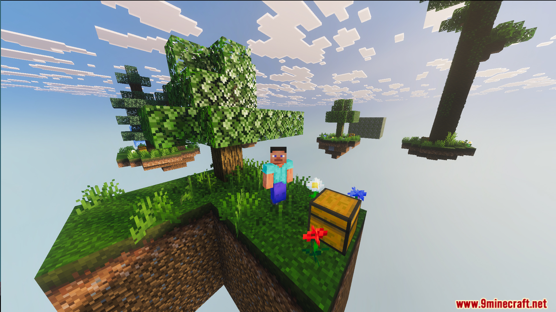 Ultimate Skyblock Adventure Map Screenshot 11 Ultimate Skyblock Adventure Map showing a player on a small floating starter island