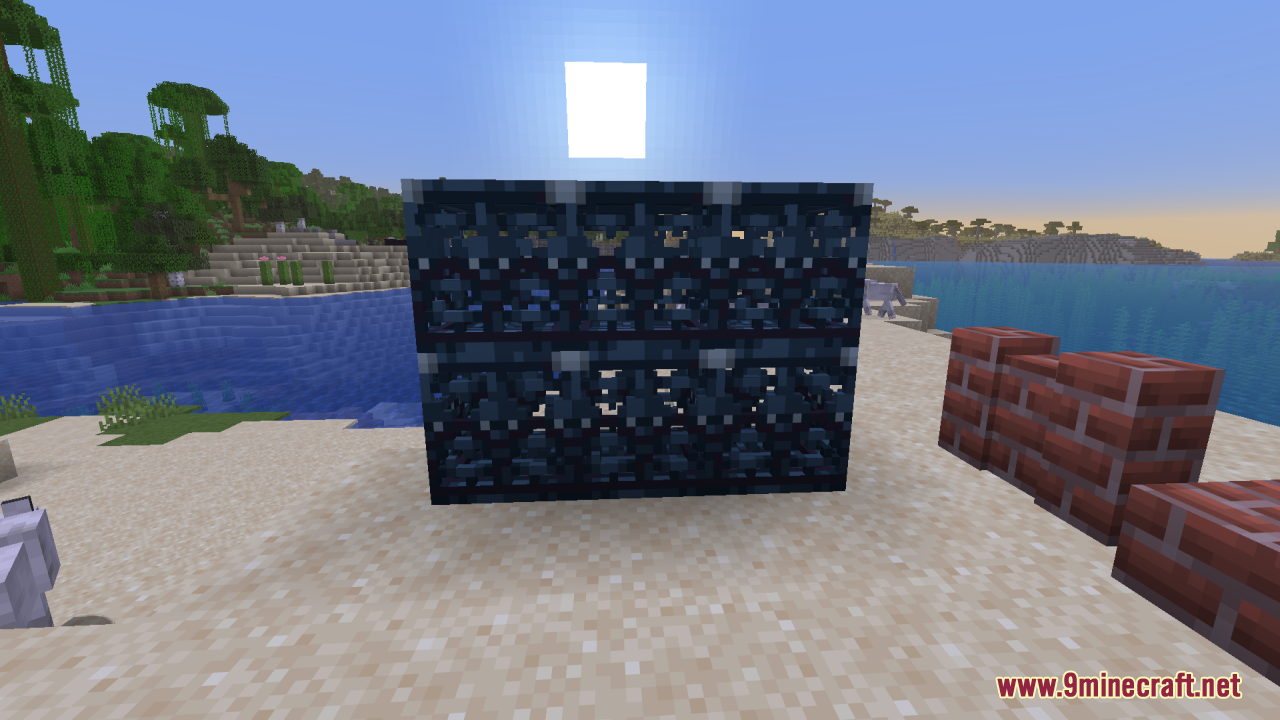 Undopia resource pack adds detailed 3D models to trial spawners on a beach