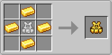 Utility Vest Mod Screenshot 16 Upgrading an iron utility vest to gold using four gold ingots in crafting