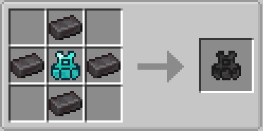 Utility Vest Mod Screenshot 18 Crafting recipe for a netherite utility vest using netherite ingots and diamond vest
