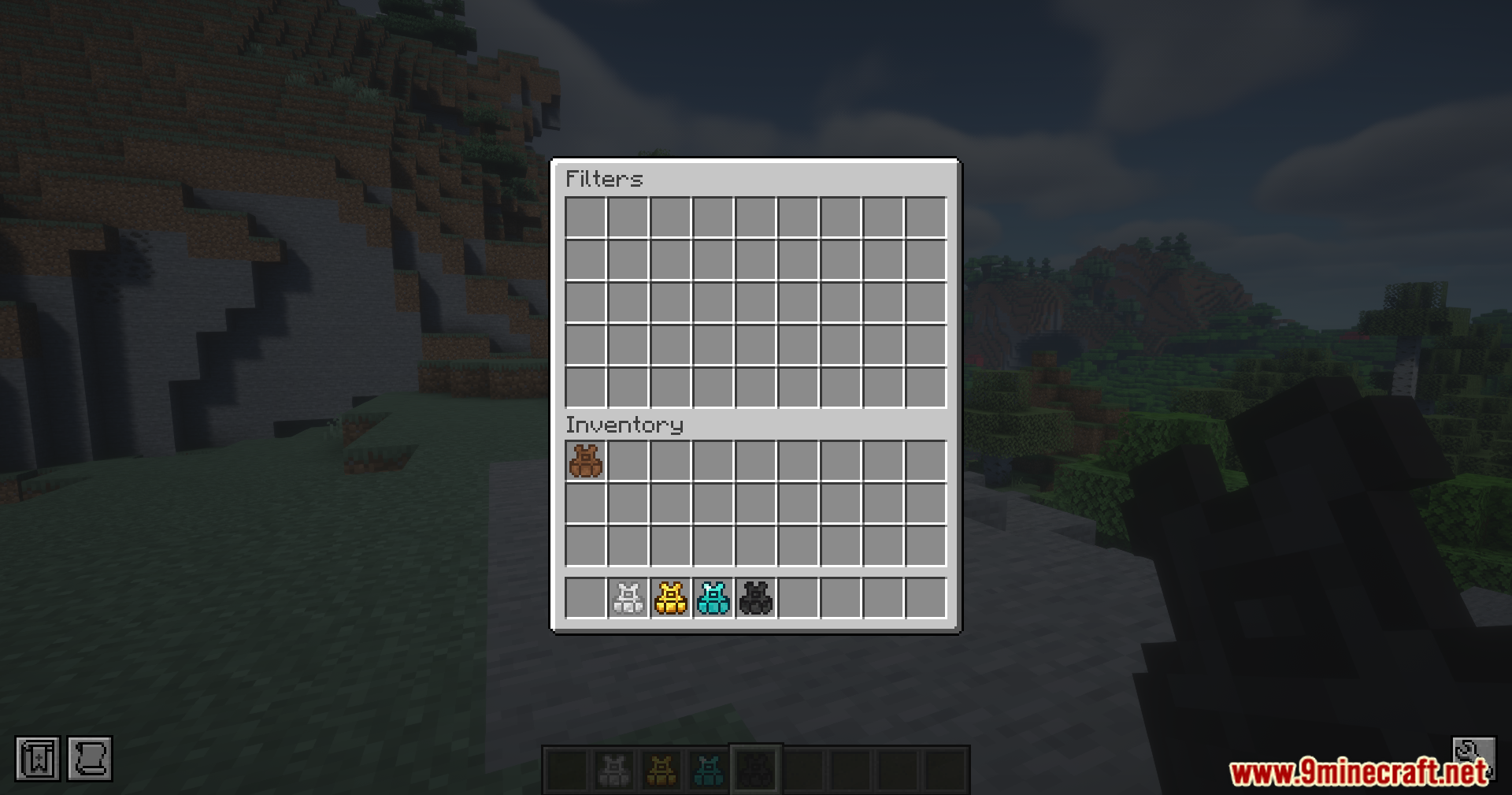 Utility Vest Mod Screenshot 6 Accessing the item filter screen to customize how the vest manages inventory