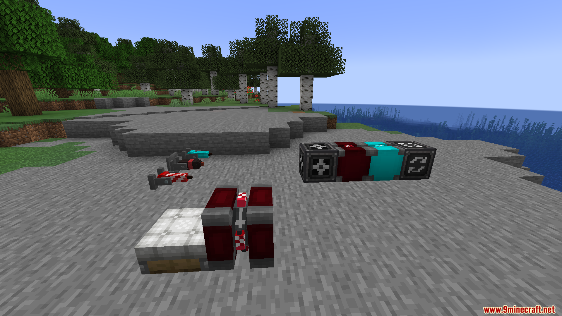 Valkyrien Skies Tournament Reforged Mod Screenshot 11 Various mechanical blocks and thrusters from the Valkyrien Skies Tournament Reforged Mod