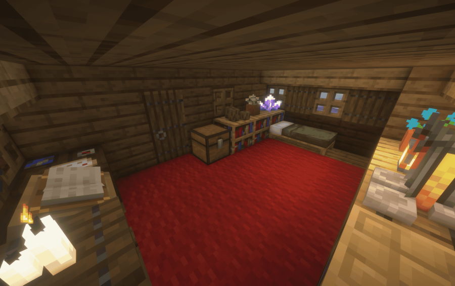 Vatican Flagged Medieval Ship with Full Interior Schematic File Schematic Screenshots 3 Cozy interior of the Vatican flagged medieval ship with a red carpet