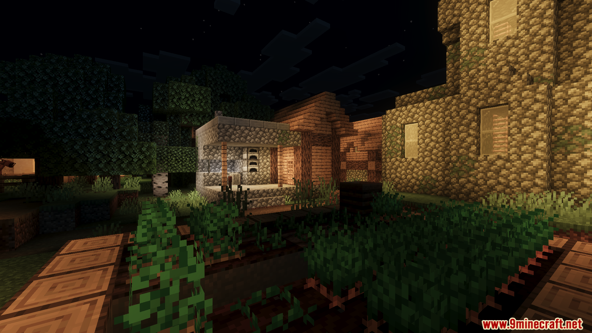 Vibrant Legacy Uncanny Rewrite Shader Screenshot 8 Smooth performance graphics pack brings a unique dark theme to village farms