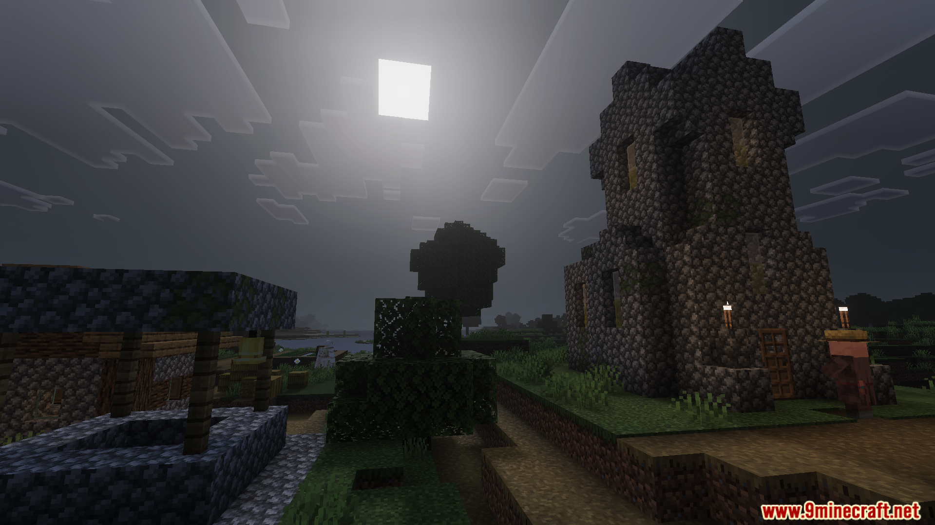 Vibrant Legacy Uncanny Rewrite Shader Screenshot 9 Dark and spooky visual style that fits perfectly with horror themes in survival worlds