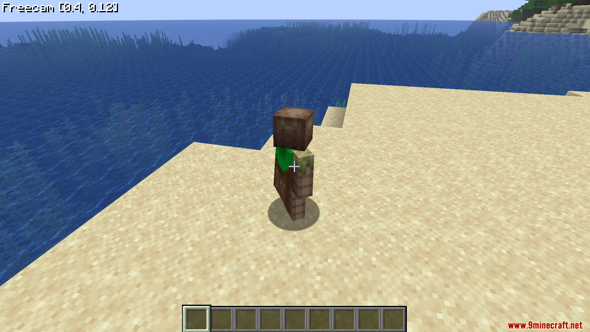 Viewing the player character from a side angle with a detached camera