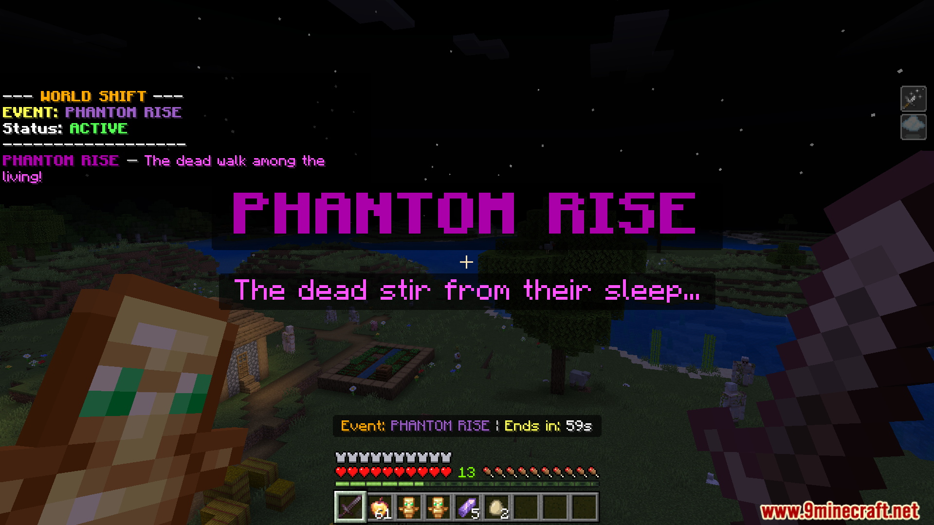 Active Phantom Rise event at night with the dead stirring from their sleep