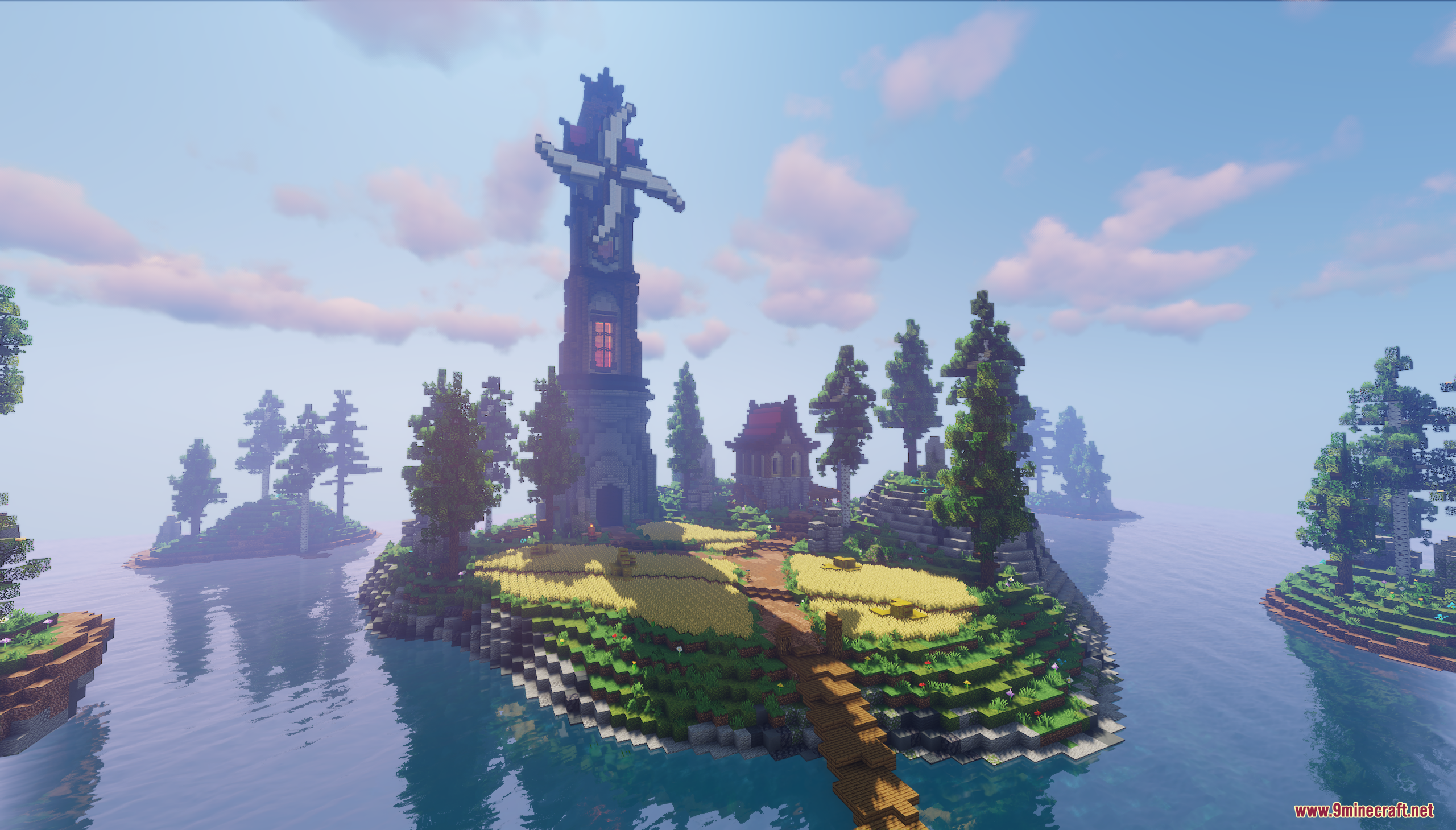 Zarakan Map Screenshot 4 A tall windmill stands on a small island surrounded by wheat fields