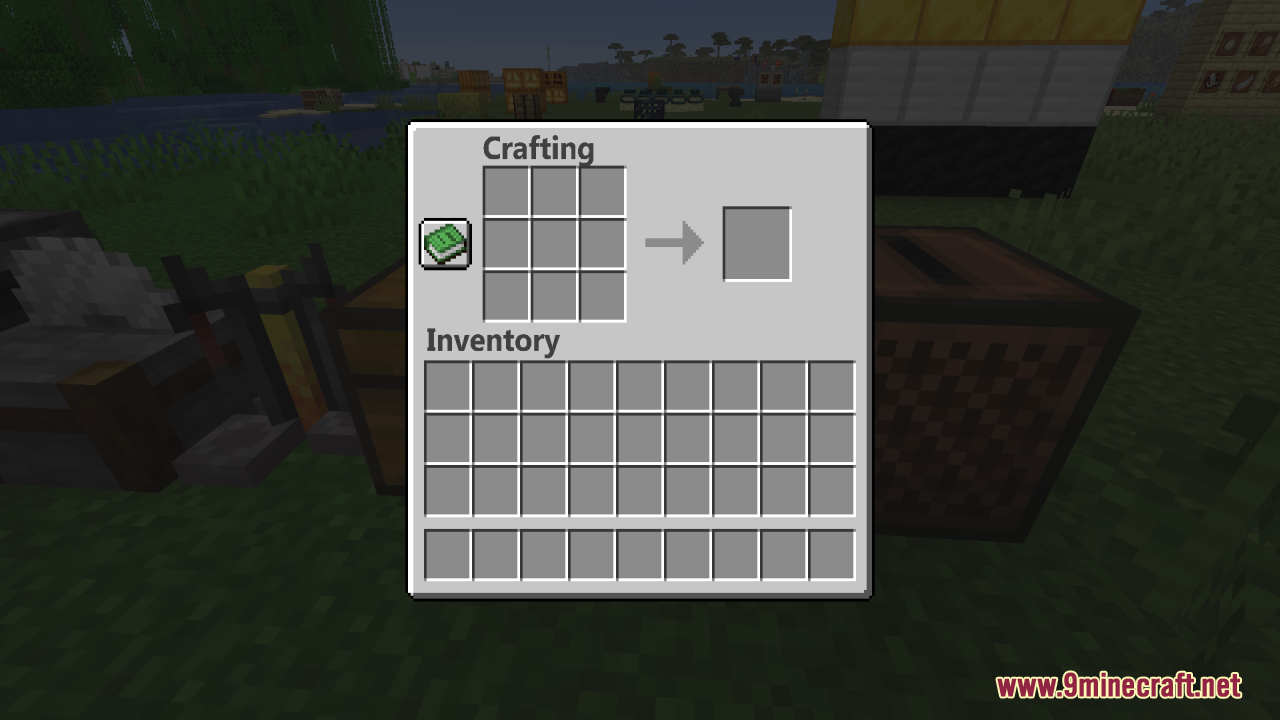 Zero Particles Resource Pack Screenshot 1 The crafting table menu shows the updated font style from Zero Particles