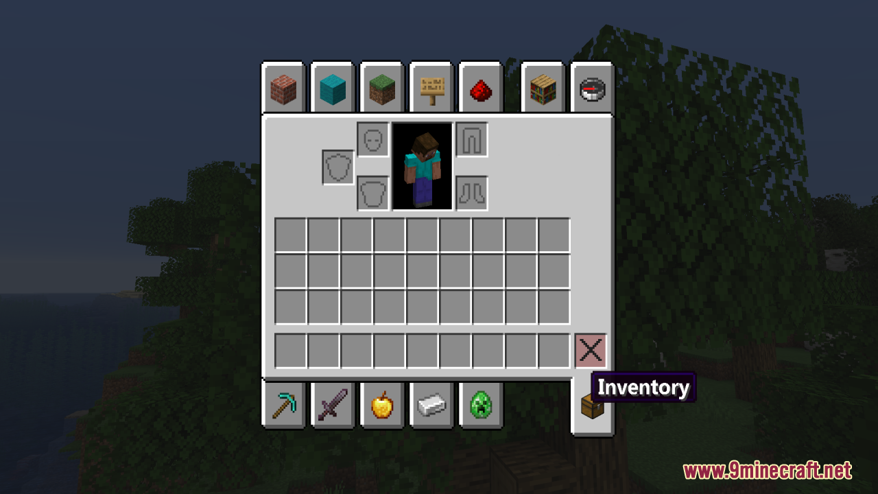 Zero Particles Resource Pack Screenshot 13 Minecraft inventory menu featuring a clean layout and updated game text font style