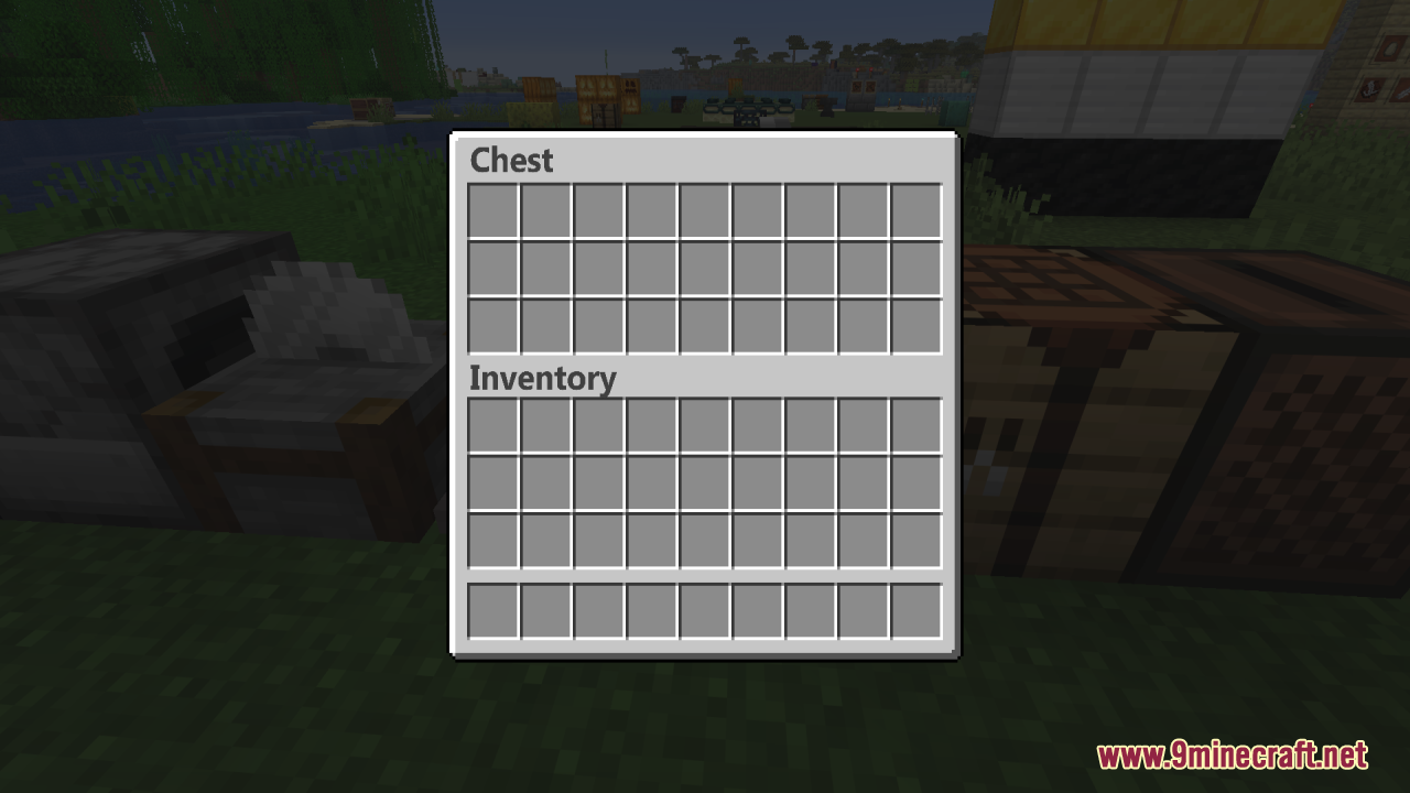 Zero Particles Resource Pack Screenshot 2 An empty chest inventory screen with a clear and readable font style