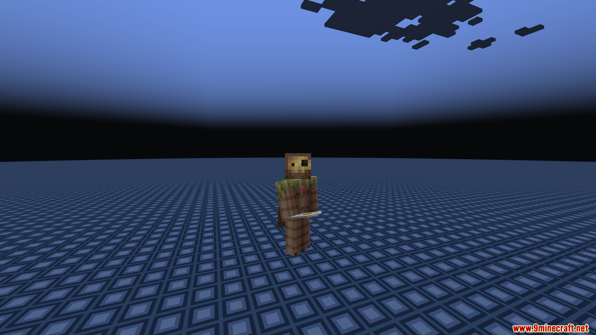 Zhipeiweidu Mod Screenshot 9 A player character holding the Otherworld Remote in a flat empty dimension