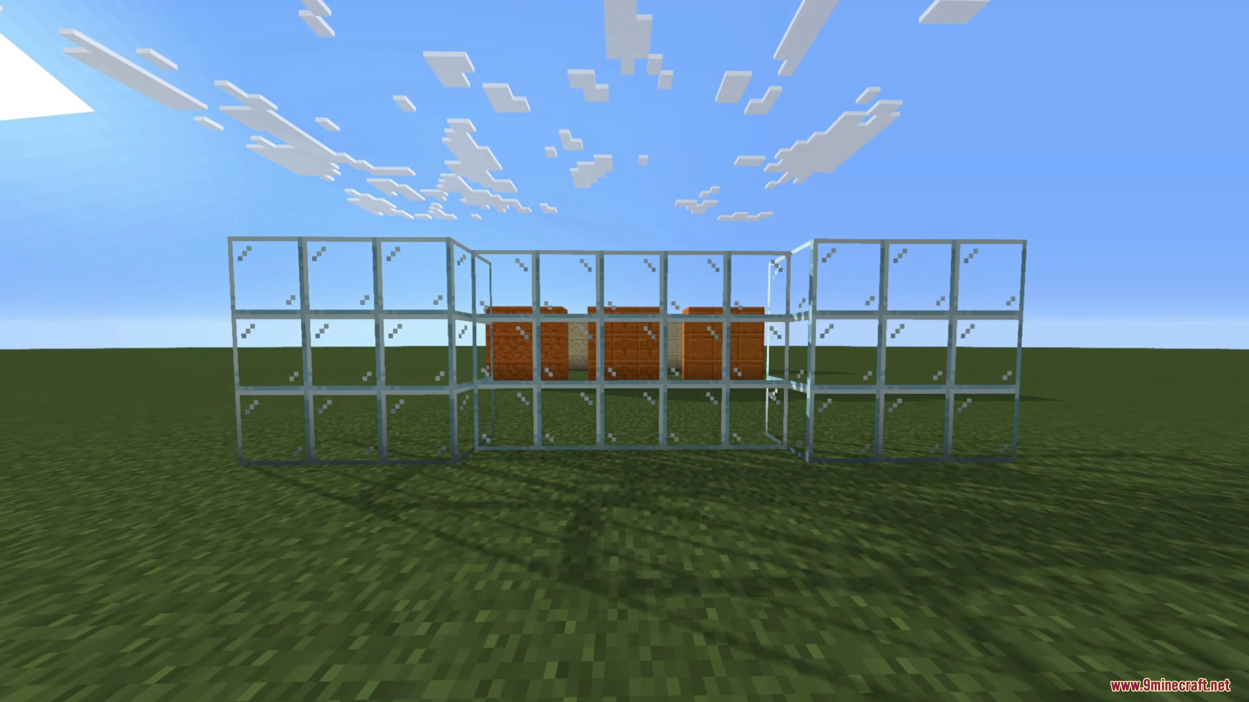 Adjacent blocks blending into one seamless connected-texture surface