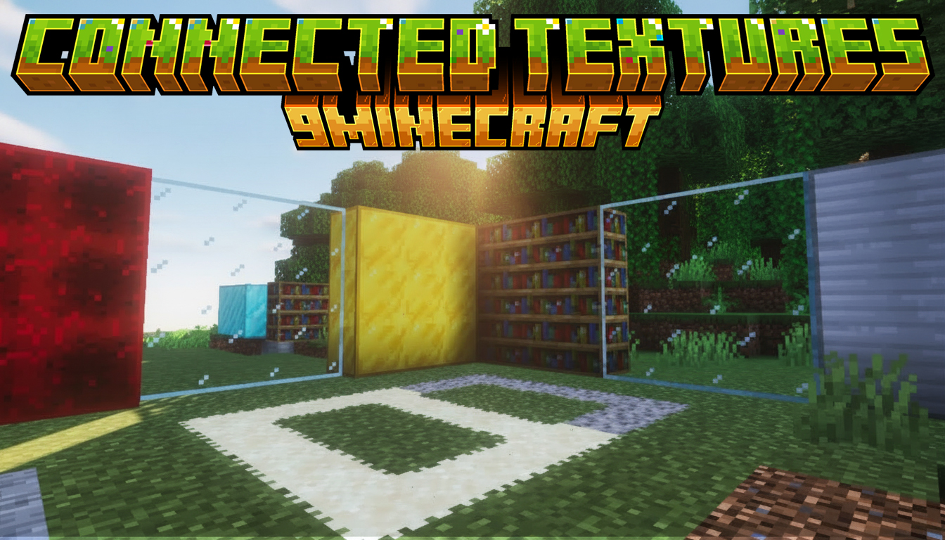 Connected Textures 9minecraft Mod makes adjacent blocks merge their textures into one seamless surface