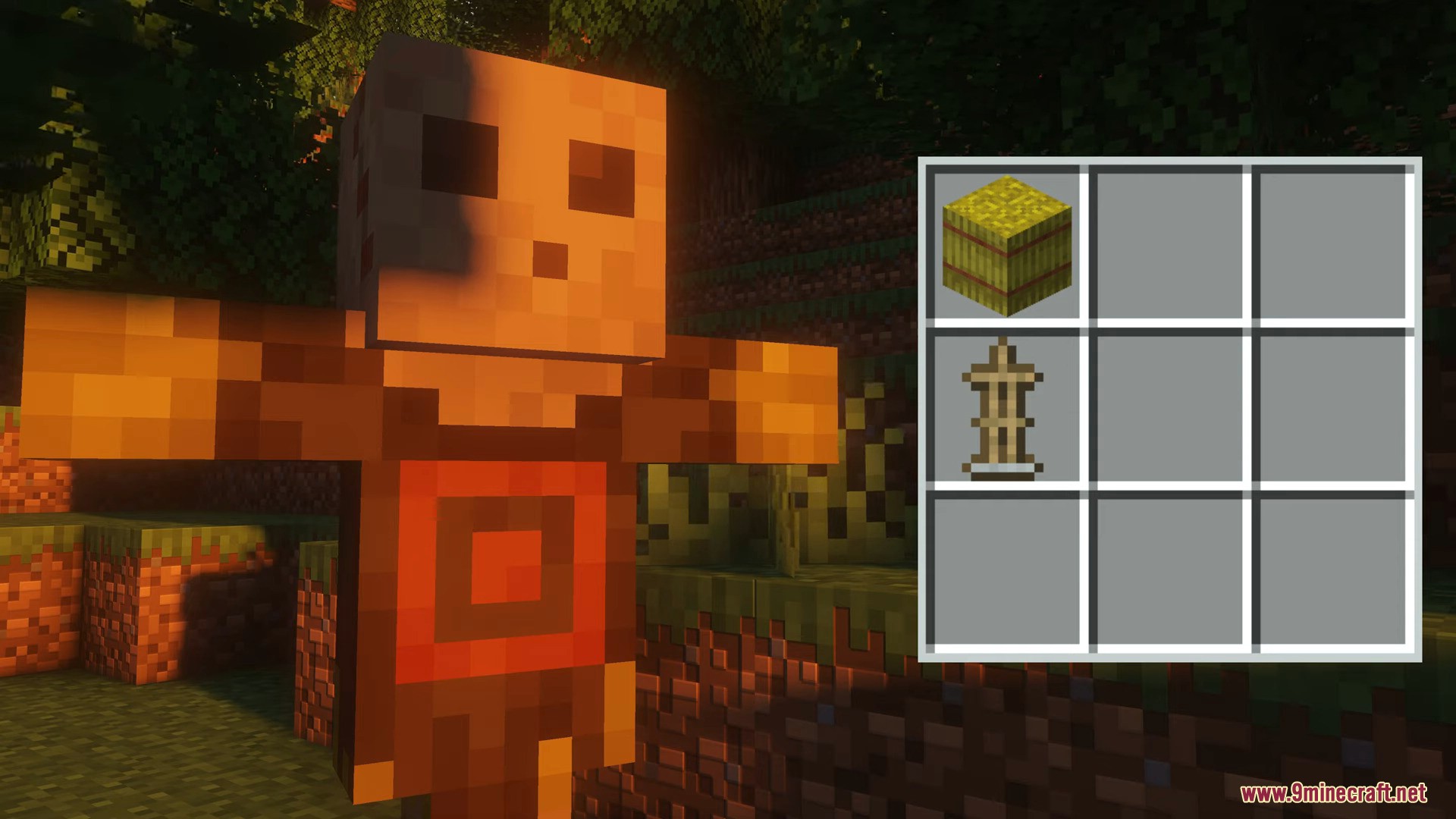 A finished combat-testing setup with the dummy placed in the world