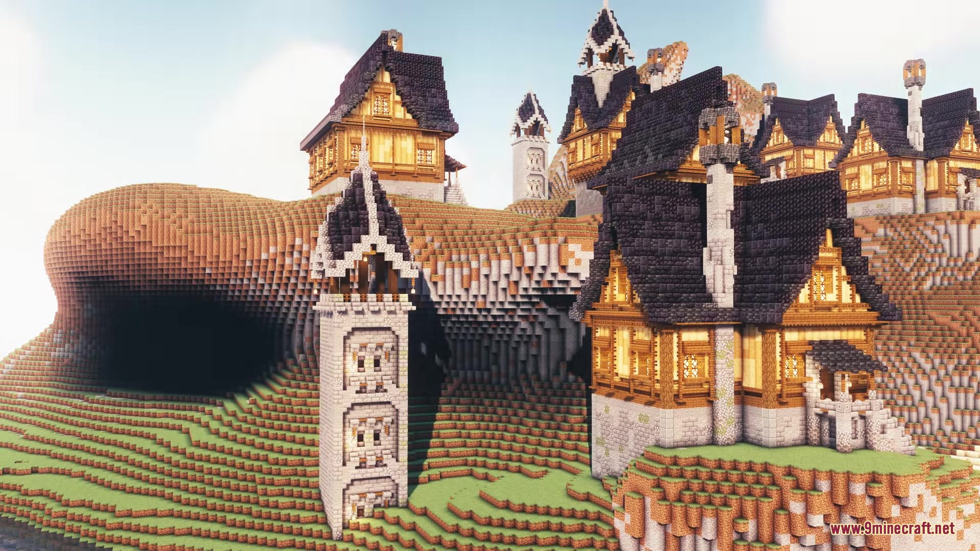Ultimate Medieval Island Schematic (1.21.x) - Massive Island with Castles and Villages screenshot 2