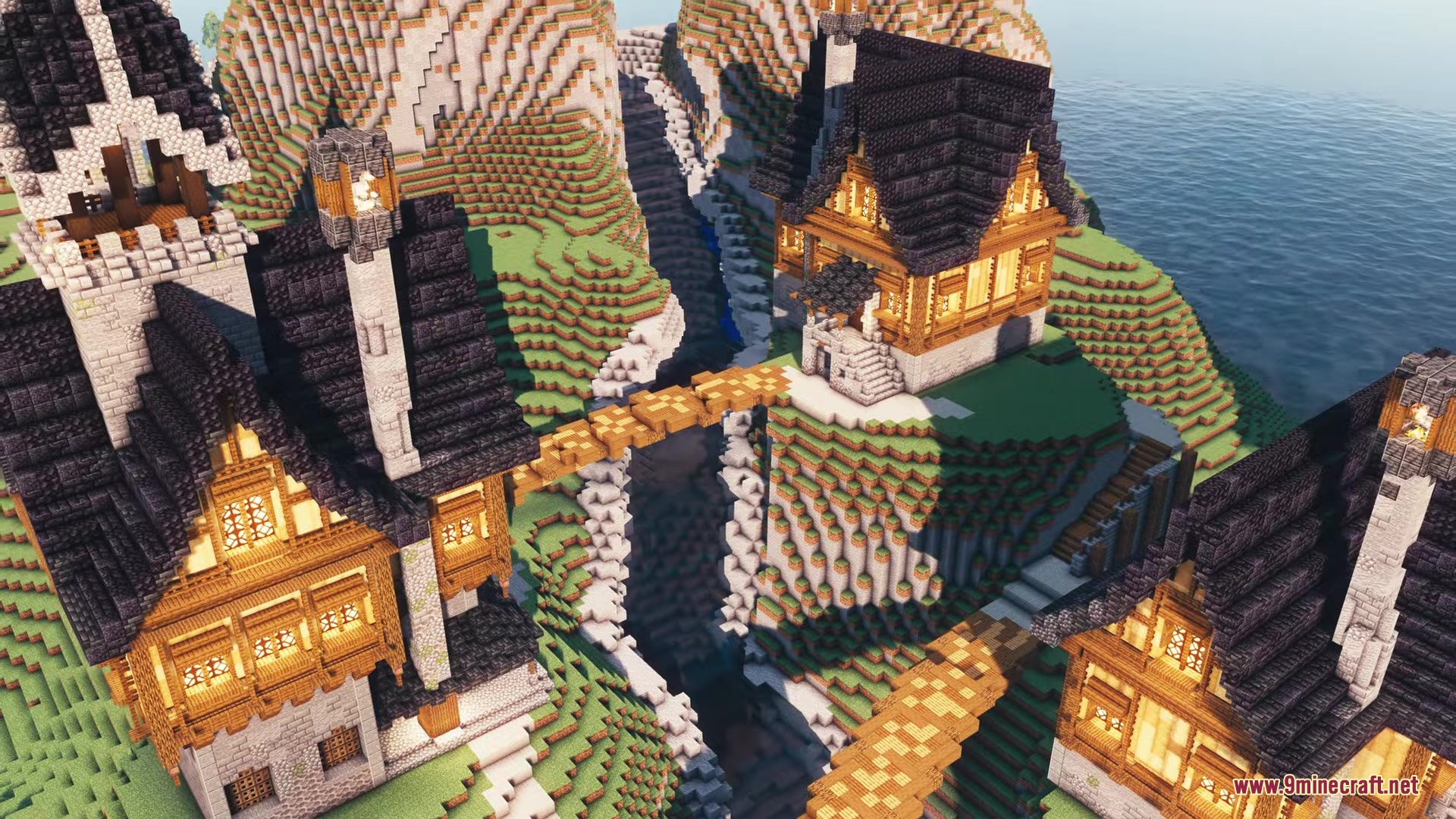 Ultimate Medieval Island Schematic (1.21.x) - Massive Island with Castles and Villages screenshot 3