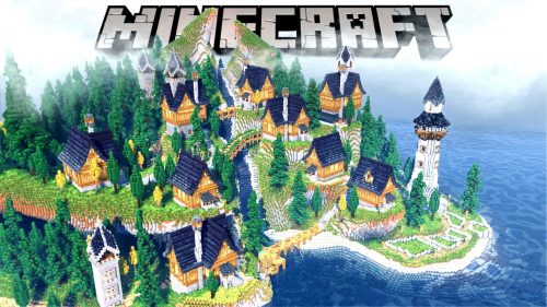 Ultimate Medieval Island Schematic (1.21.x) - Massive Island with Castles and Villages Thumbnail