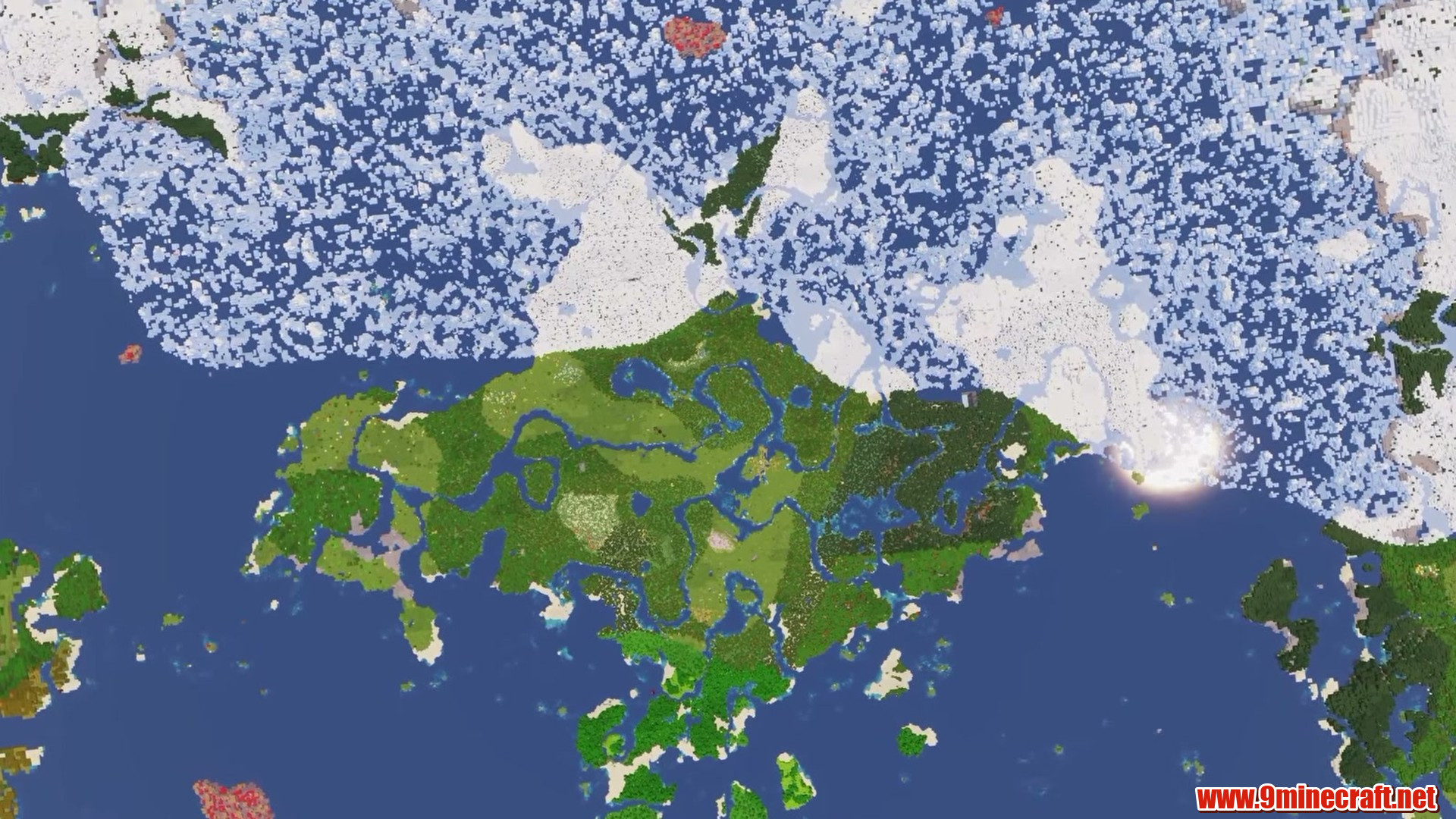 Continent Island in Minecraft seed -2686960127663658295