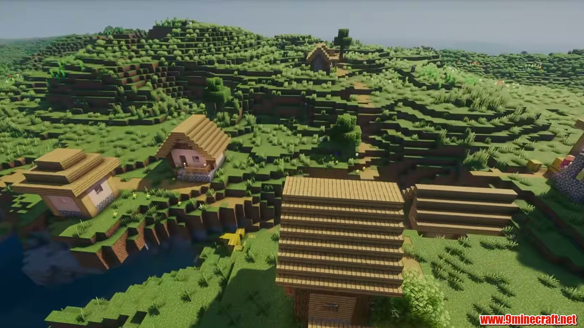 Flat Plains Peninsula in Minecraft seed 6566285128608805441