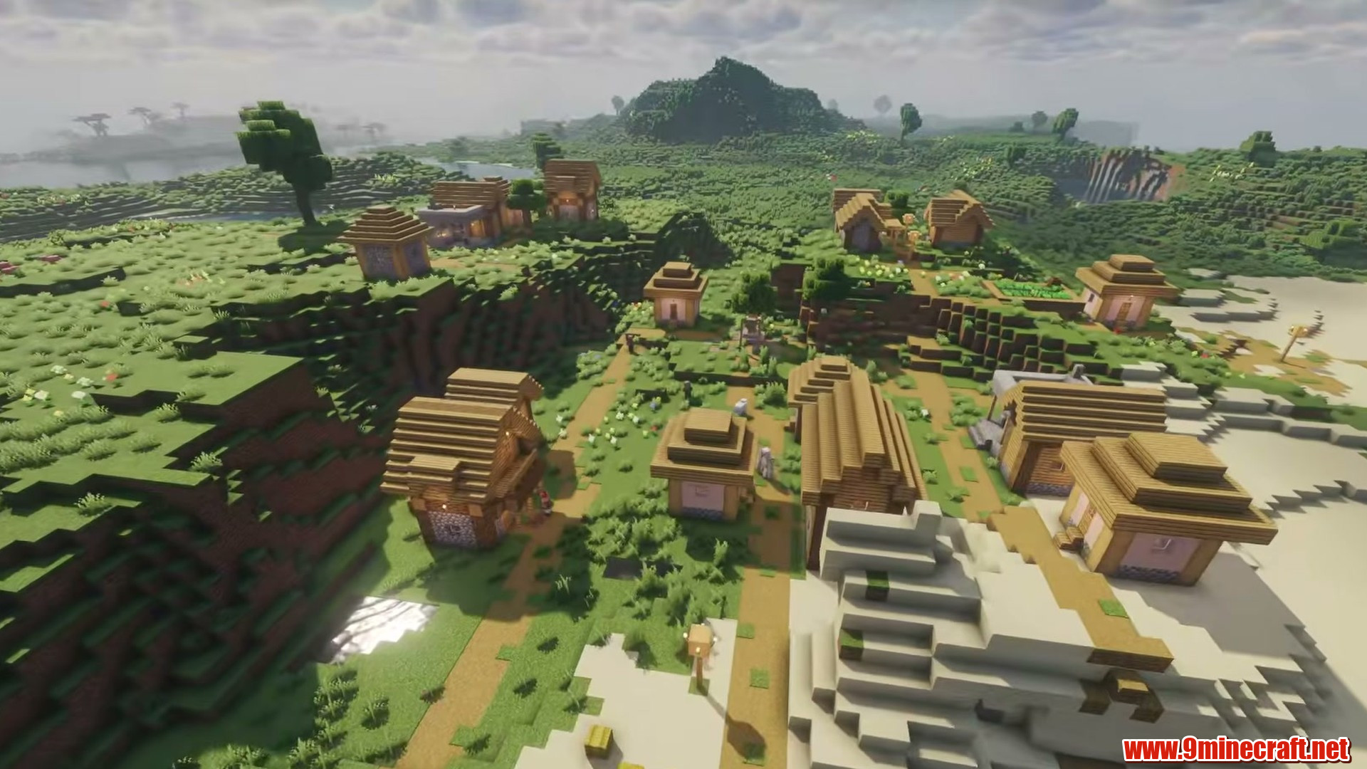Coastal Village Plains in Minecraft seed -4735395197351101576