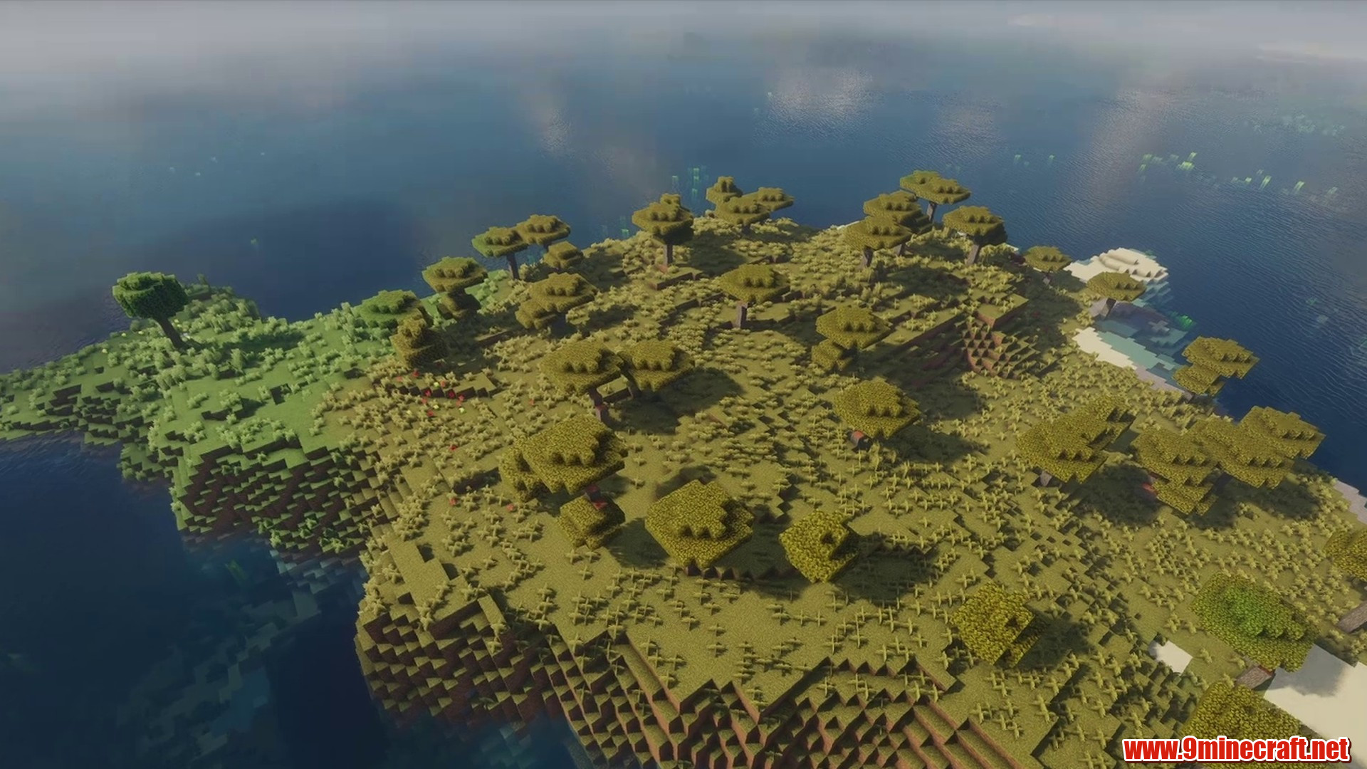 Scenic terrain from Minecraft seed -4775577791227913207