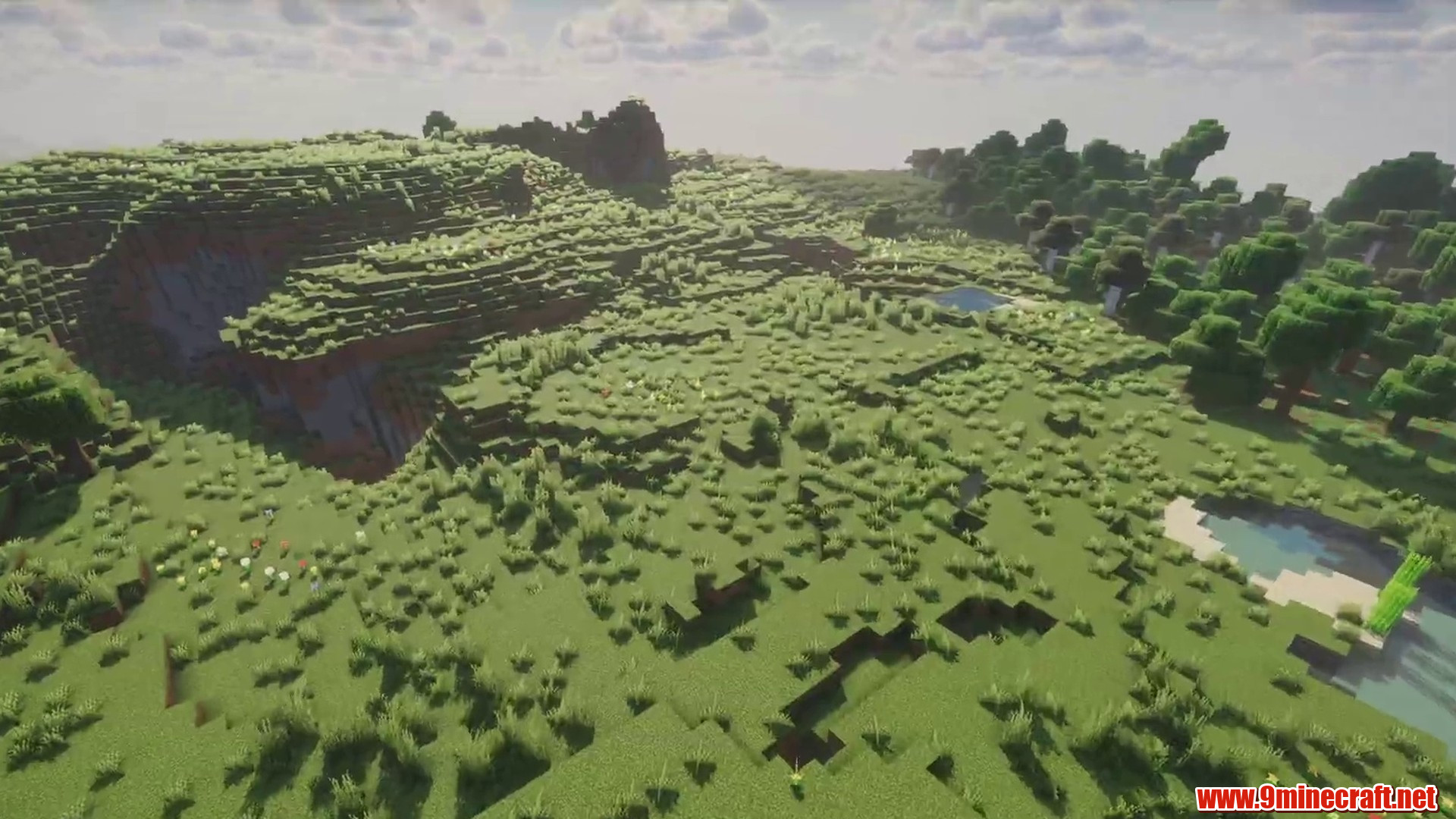 Scenic terrain from Minecraft seed 8709073747777170673
