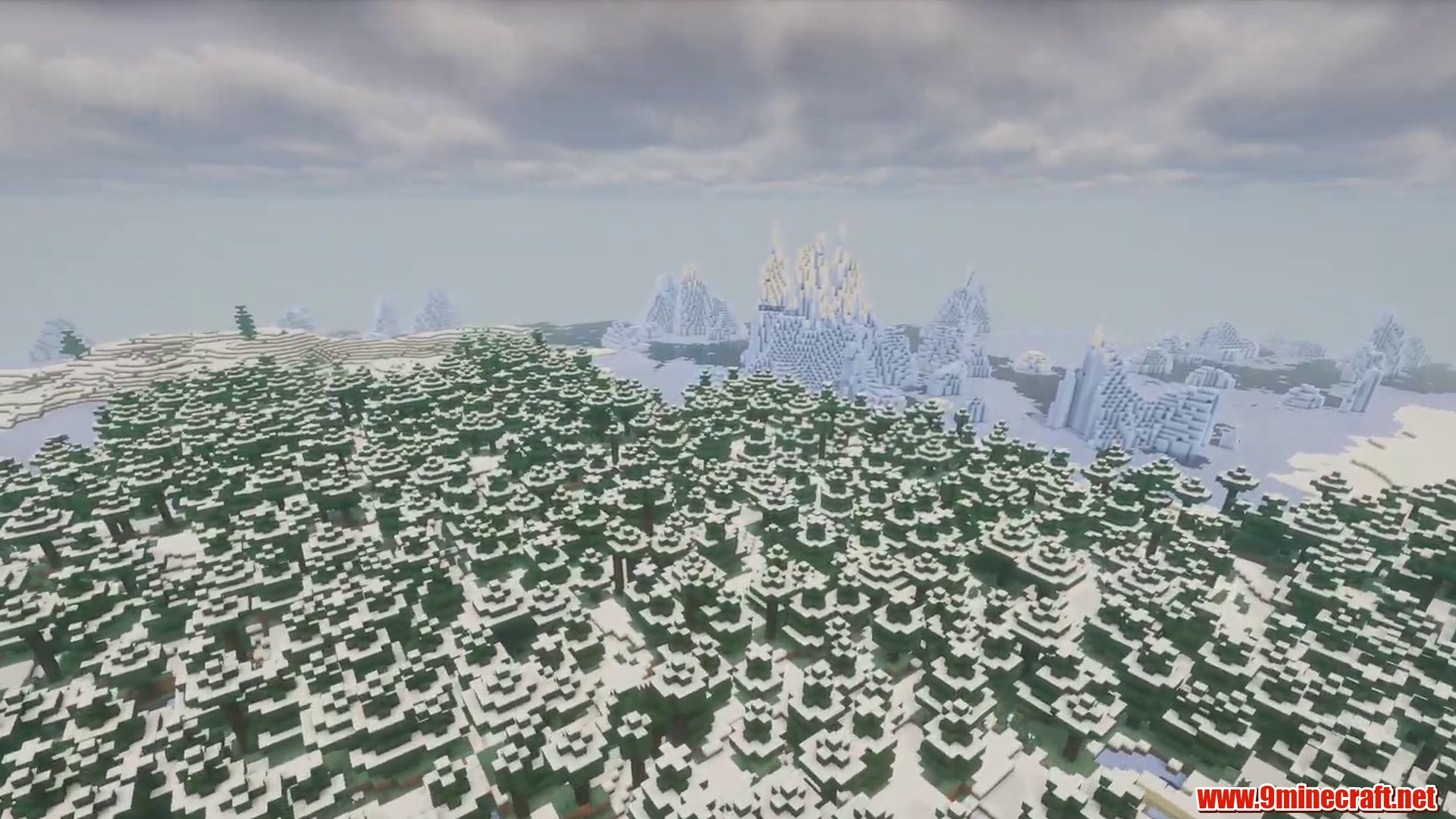 Scenic terrain from Minecraft seed -3864219431883015816
