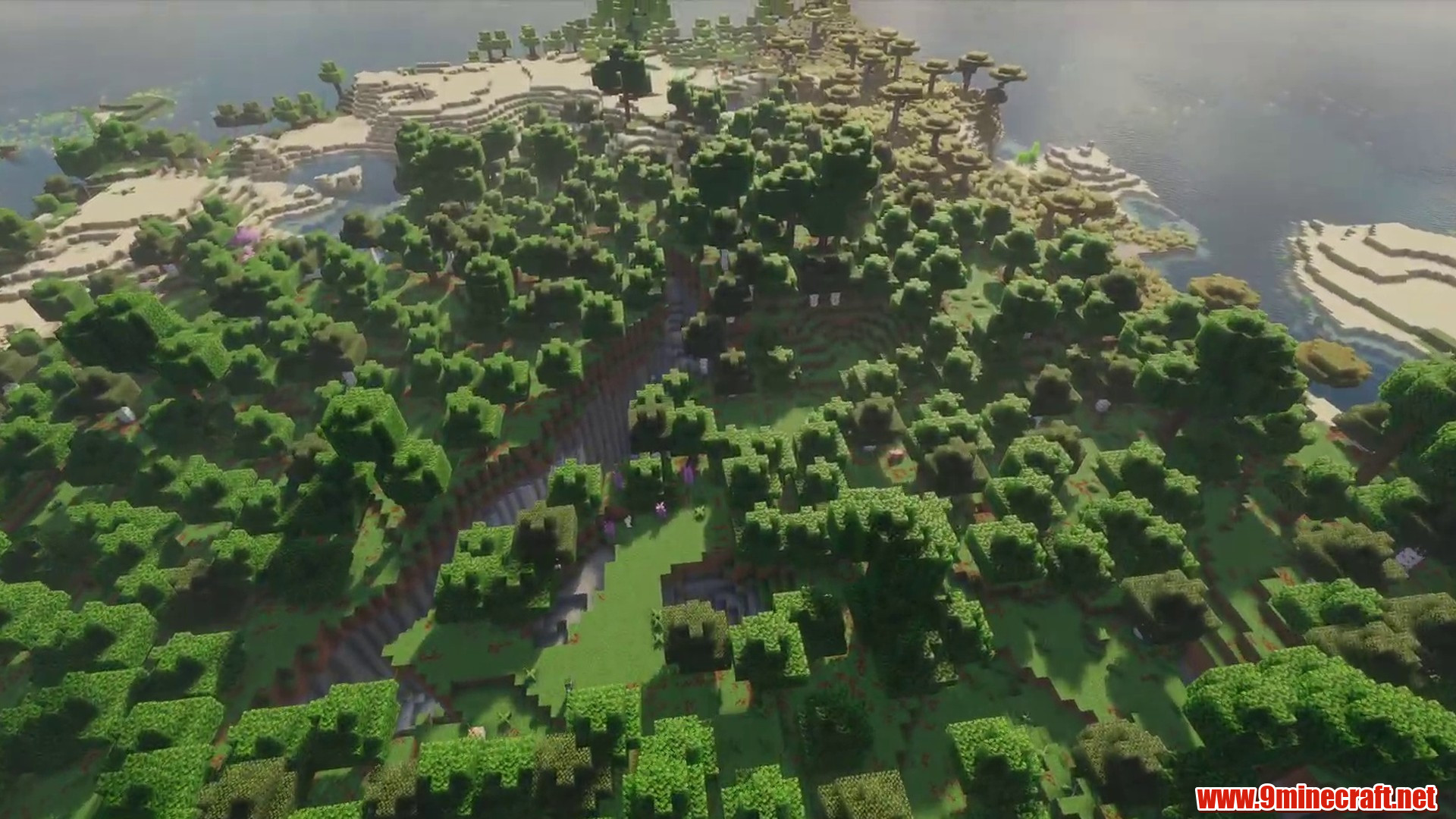 Scenic terrain from Minecraft seed 747620733868995600
