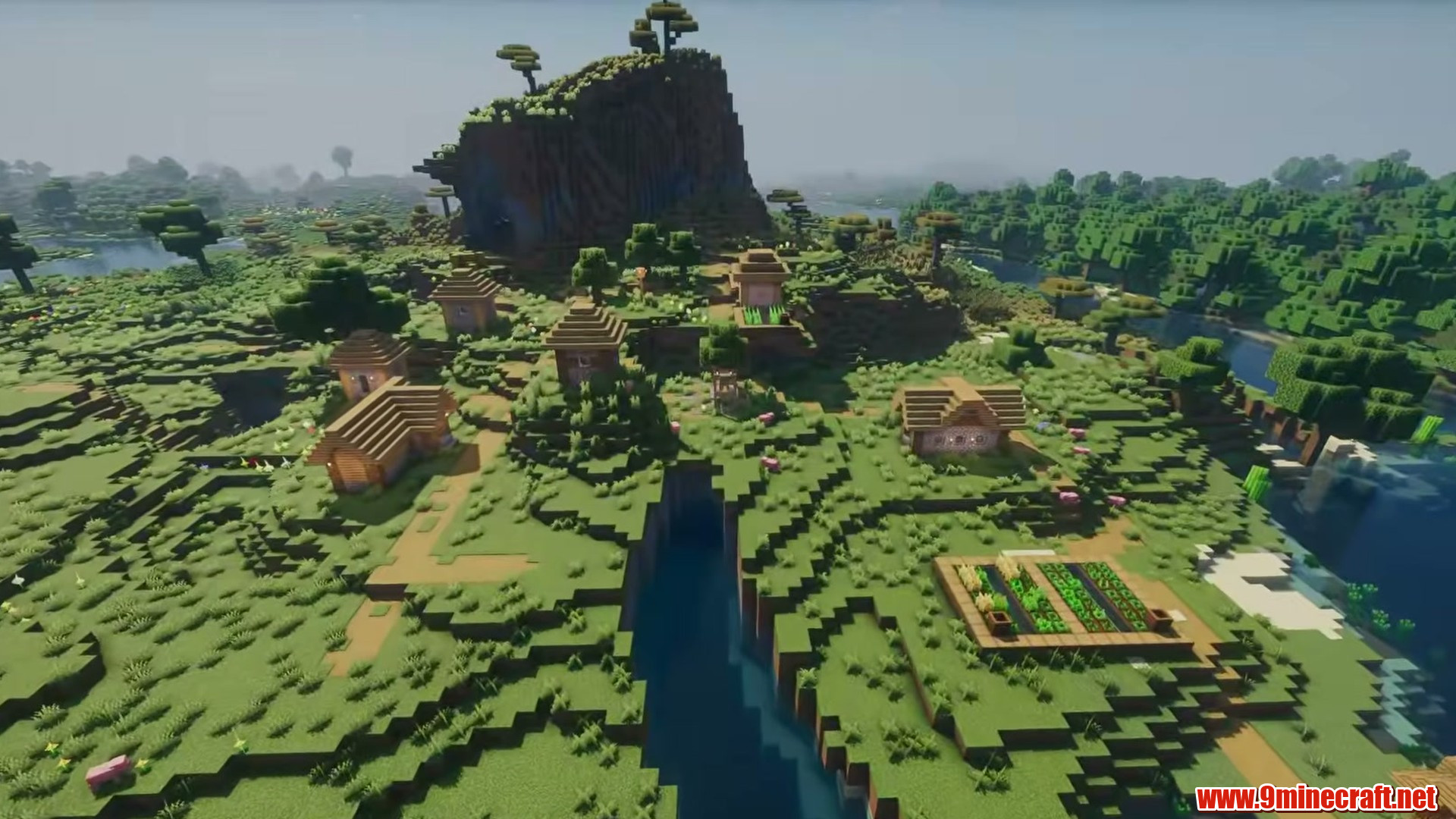 Flat Plains Village in Minecraft seed 6946001307207888087