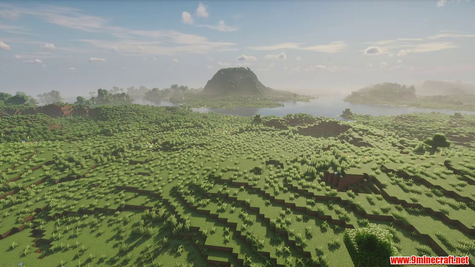 Wide plains building terrain in Minecraft seed 6233701440491701965